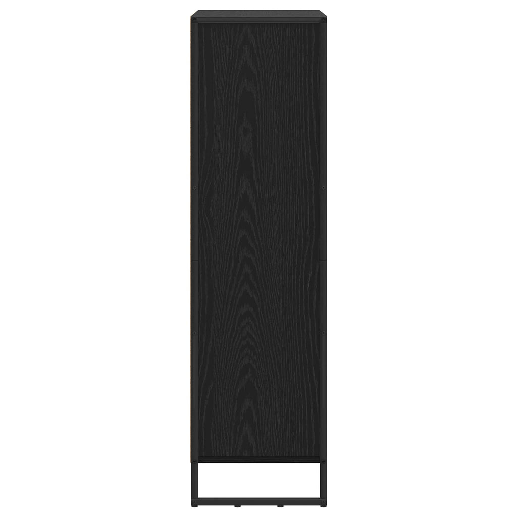 Bücherregal Schwarz Eichen-Optik 99,5 x 30 x 108,5 cm