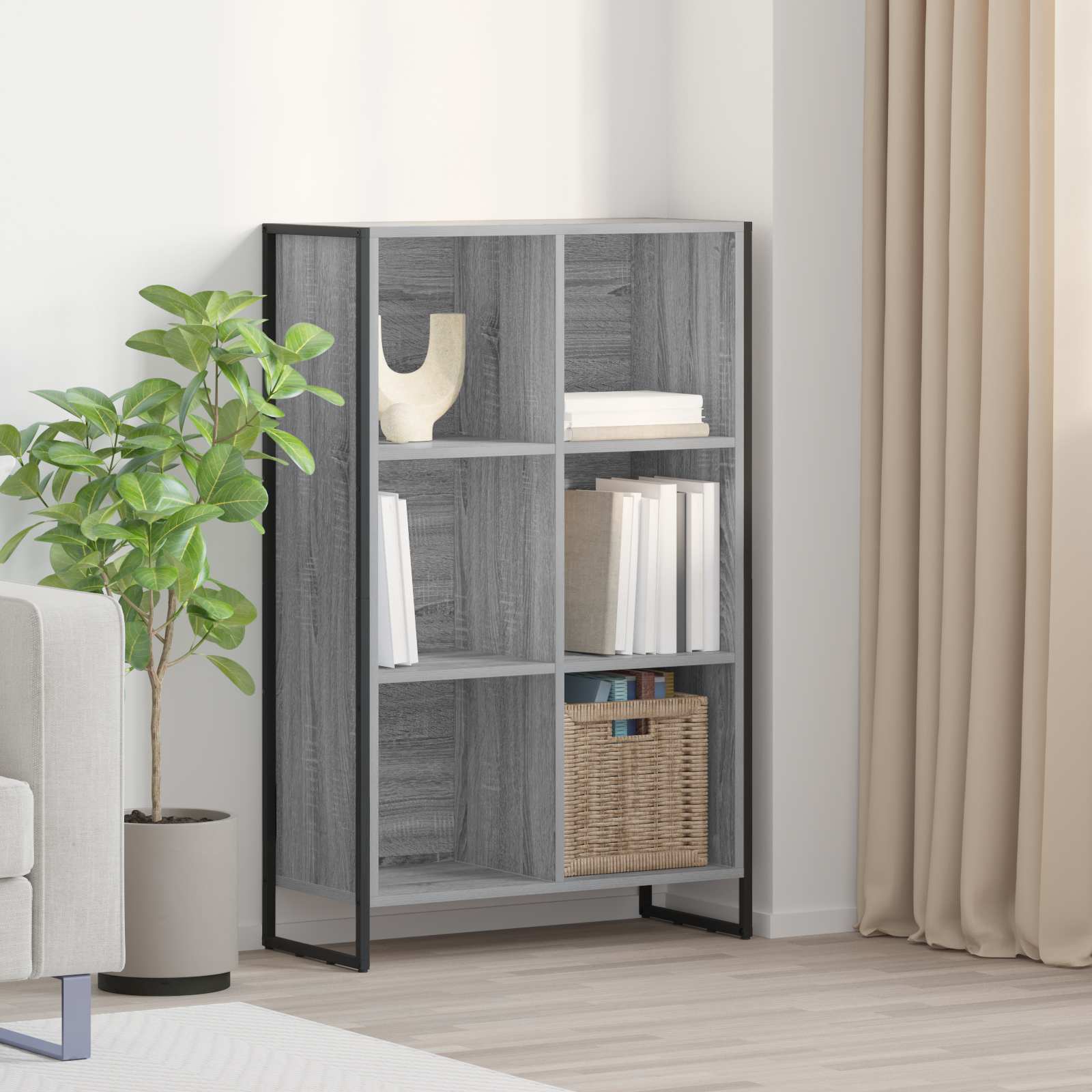 Bücherregal Graues Sonoma 99,5 x 30 x 108,5 cm Holzwerkstoff