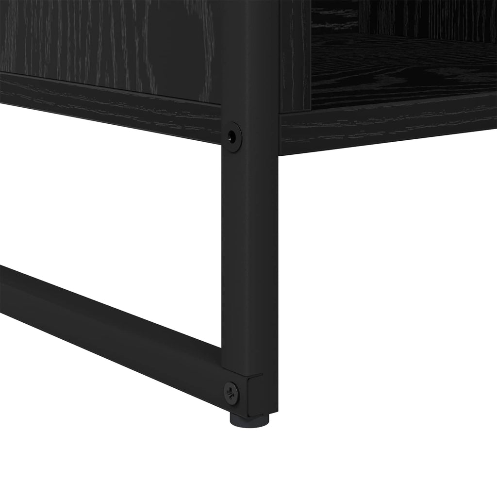 Bücherregal Schwarz Eichen-Optik 68 x 30 x 108.5 cm