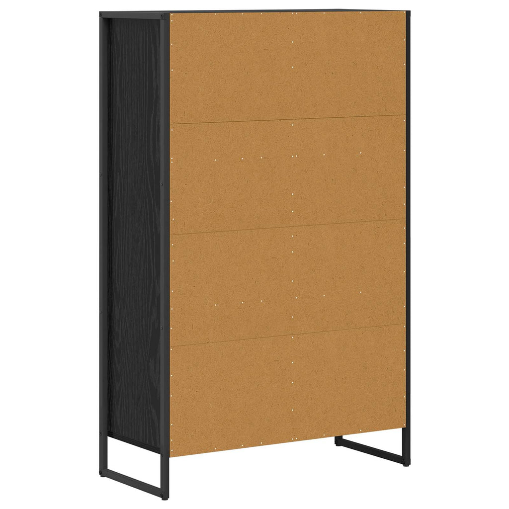 Bücherregal Schwarz Eichen-Optik 68 x 30 x 108.5 cm