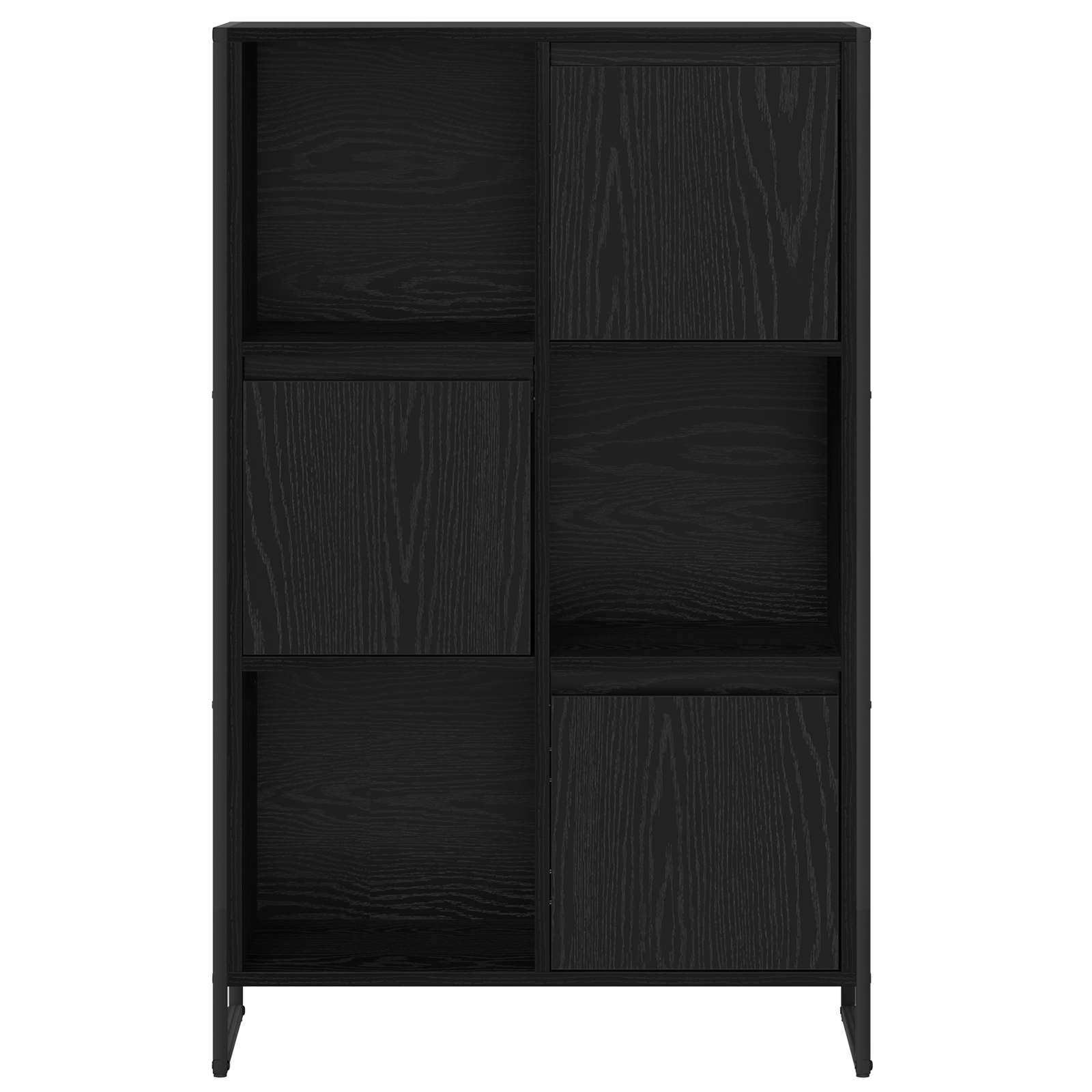 Bücherregal Schwarz Eichen-Optik 68 x 30 x 108.5 cm