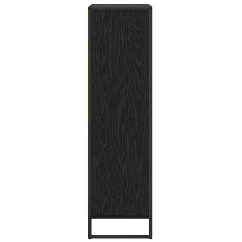 Bücherregal Schwarz Eichen-Optik 68 x 30 x 108.5 cm