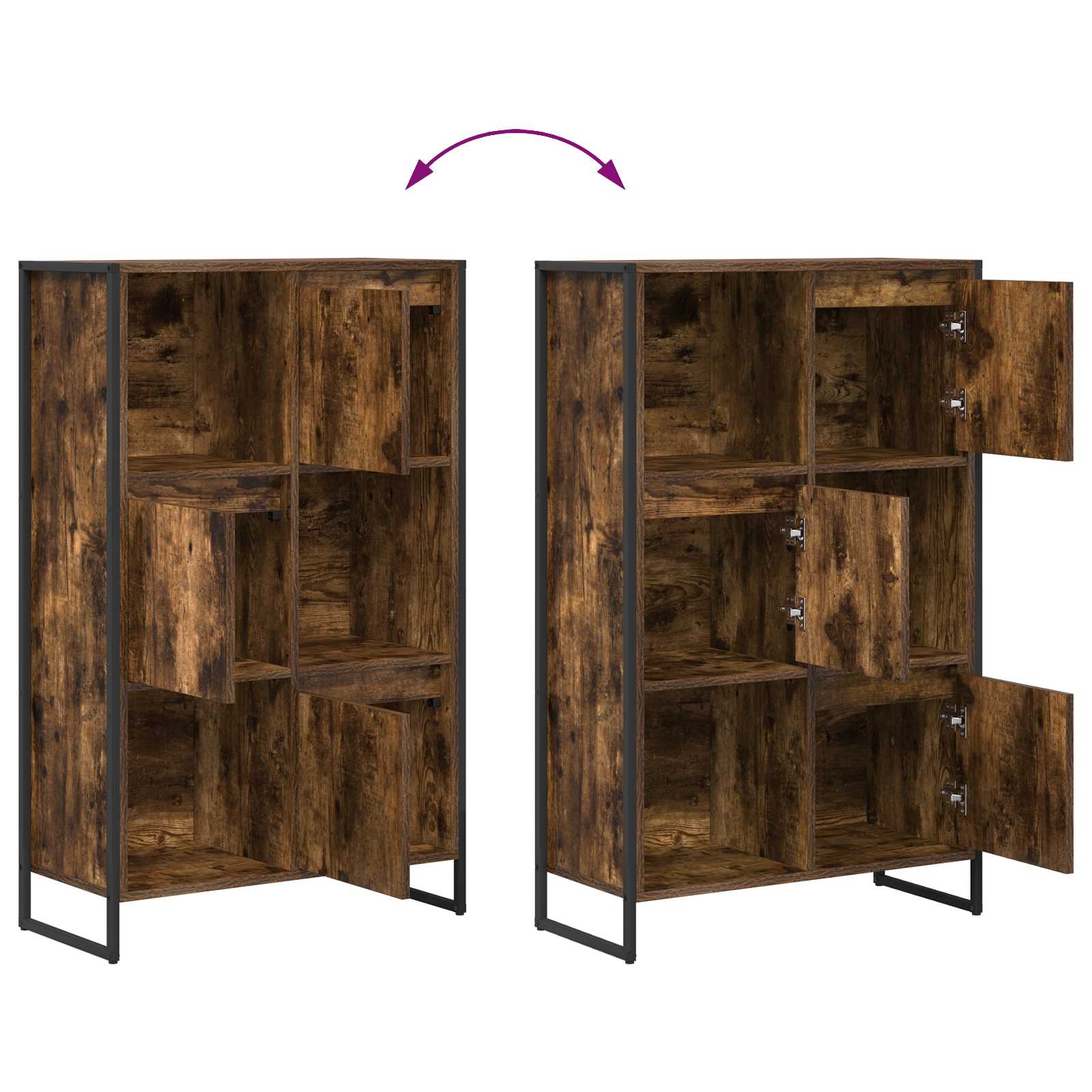 Bücherregal Raucharbe 68 x 30 x 108.5 cm Holzwerkstoff