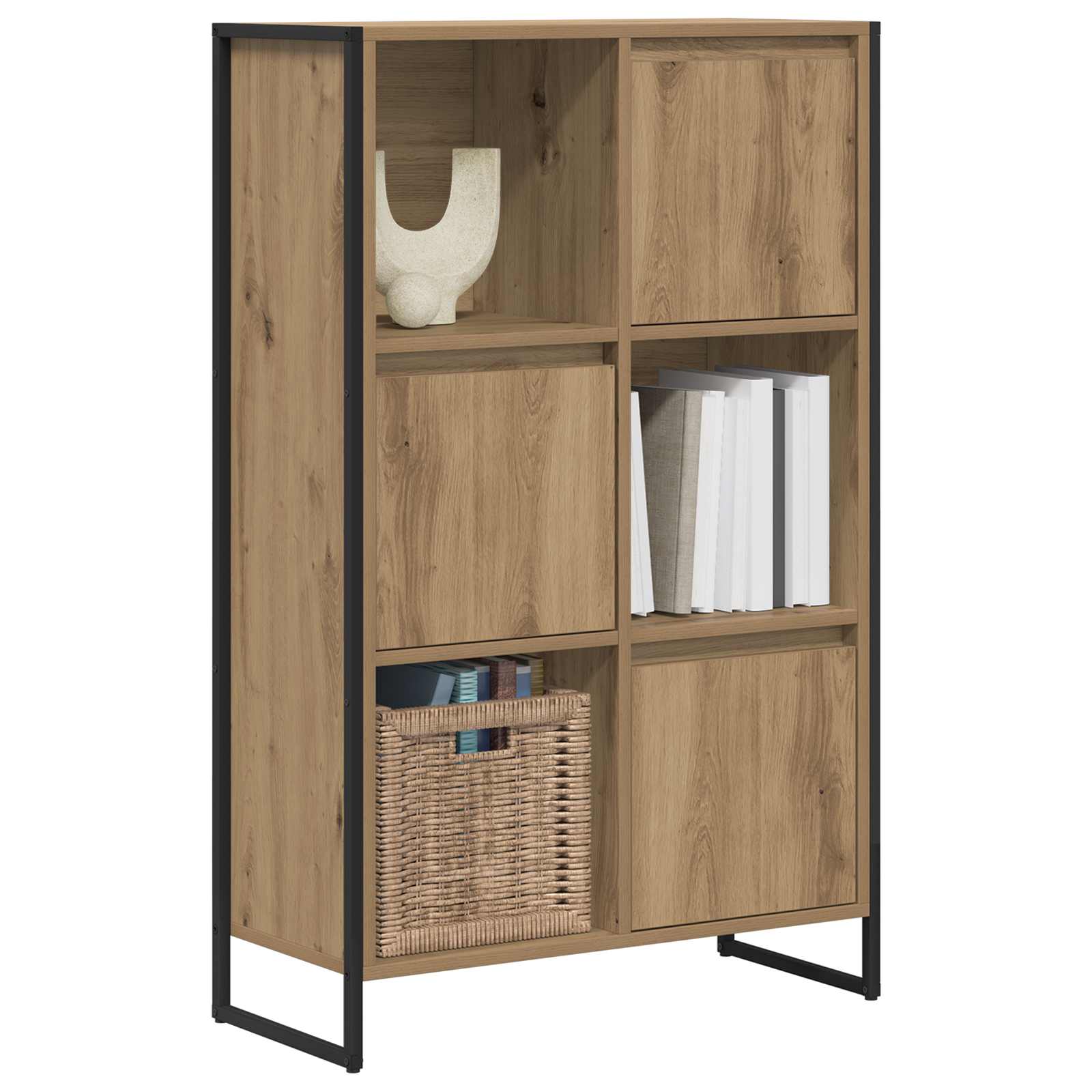 Bücherregal Kunsthandwerk Eiche 68 x 30 x 108.5 cm