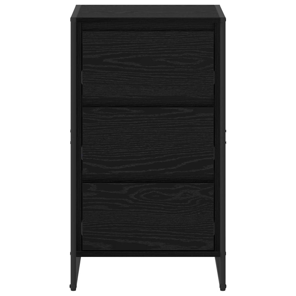 Sideboard Schwarz Eichen-Optik 42 x 36 x 75,5 cm Holzwerkstoff
