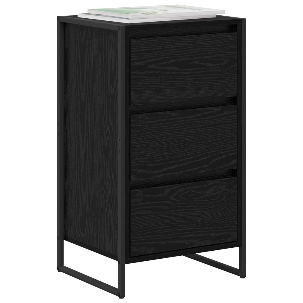 Sideboard Schwarz Eichen-Optik 42 x 36 x 75,5 cm Holzwerkstoff