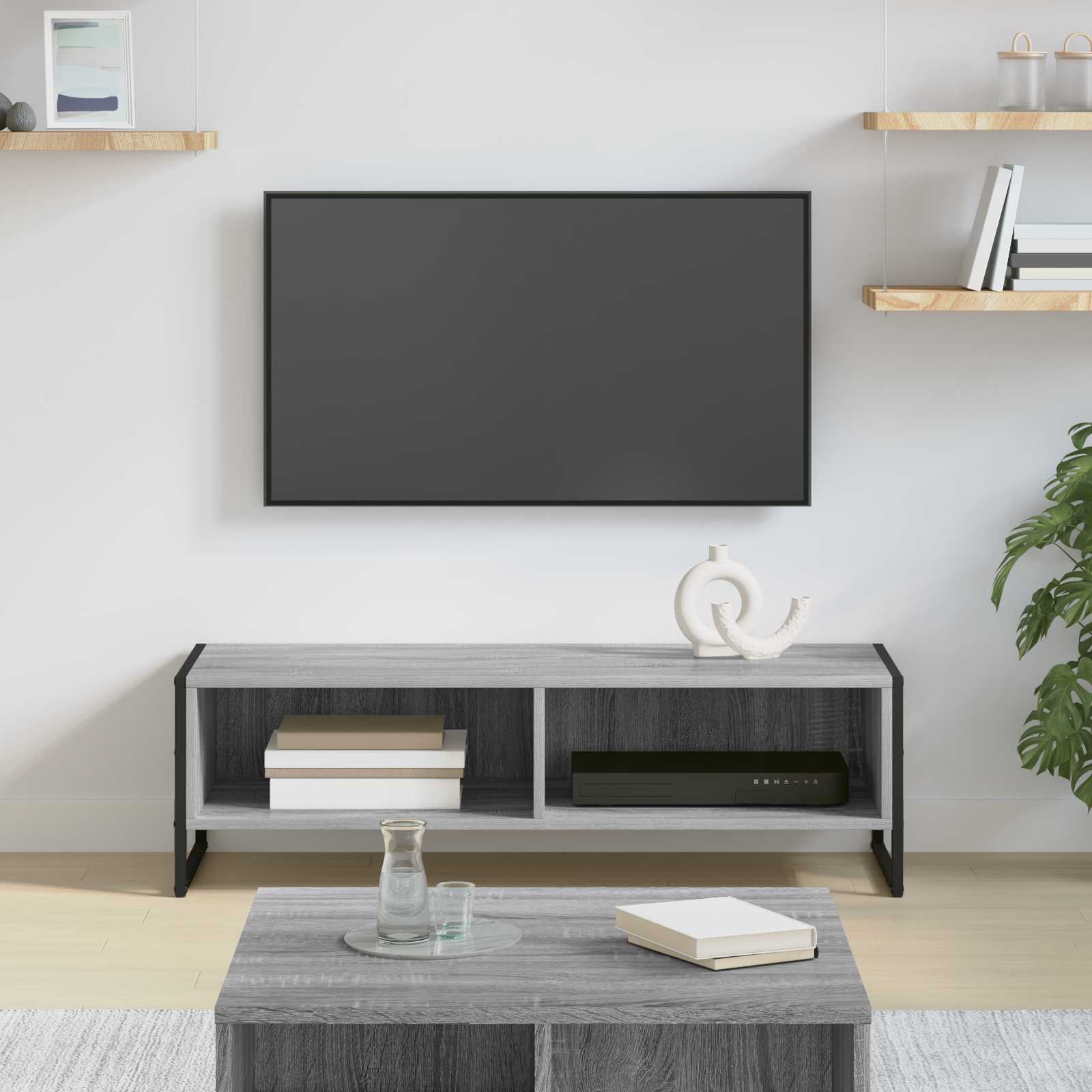 TV-Schränk Graues Sonoma 100 x 36,5 x 30,5 cm Holzwerkstoff
