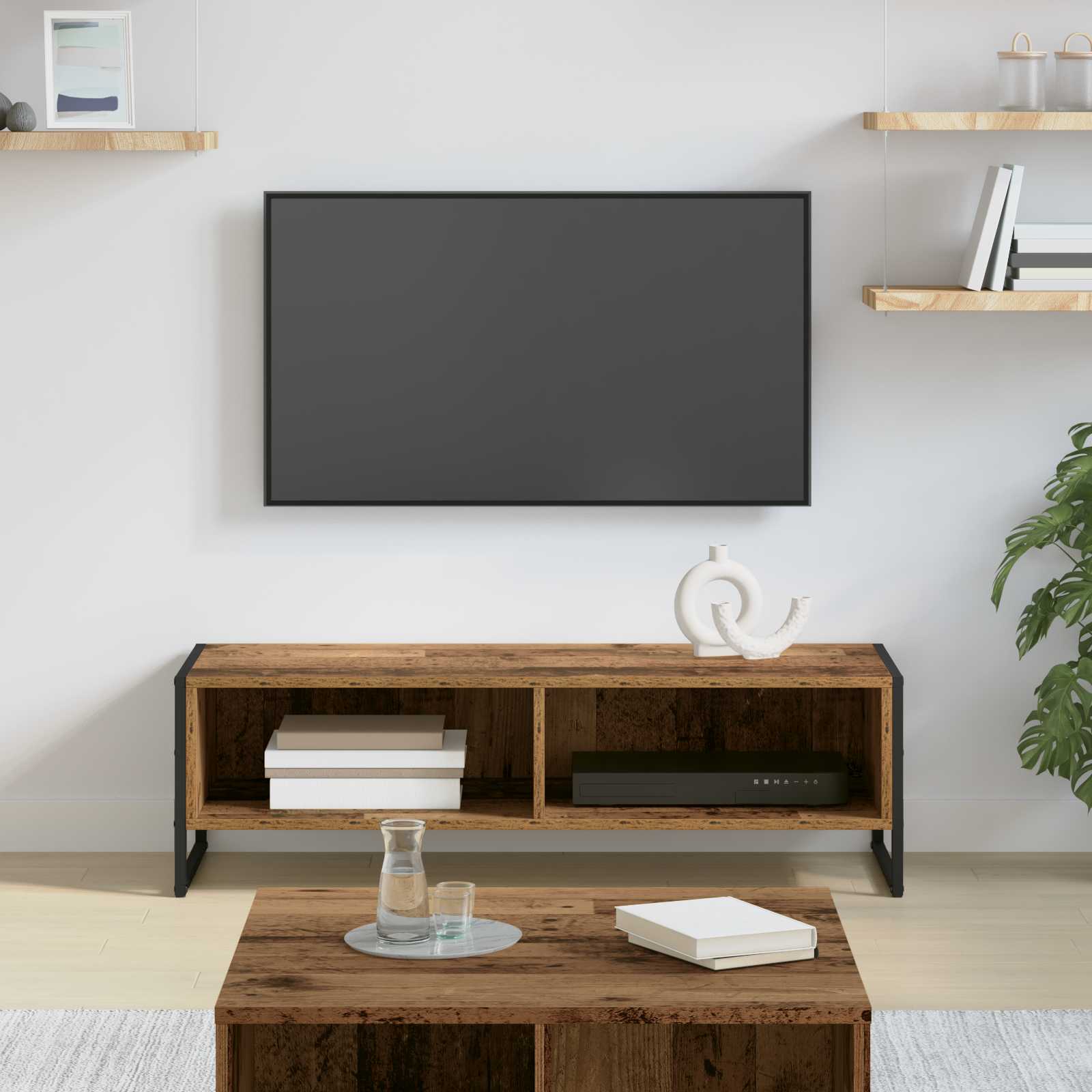 TV-Schränk Altholz 100 x 36,5 x 30,5 cm Holzwerkstoff