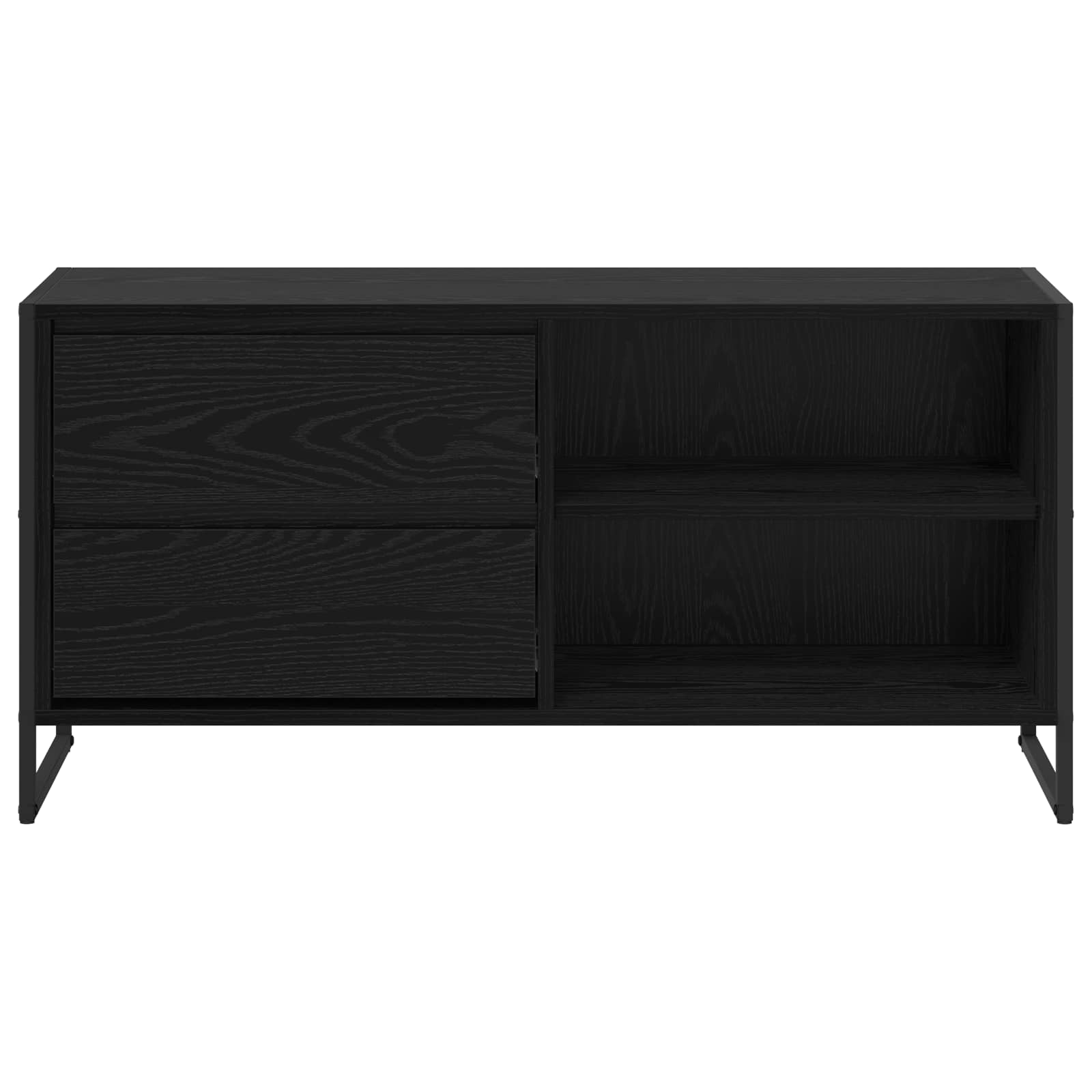 TV-Schränk Schwarz Eichen-Optik 100 x 36 x 49,5 cm