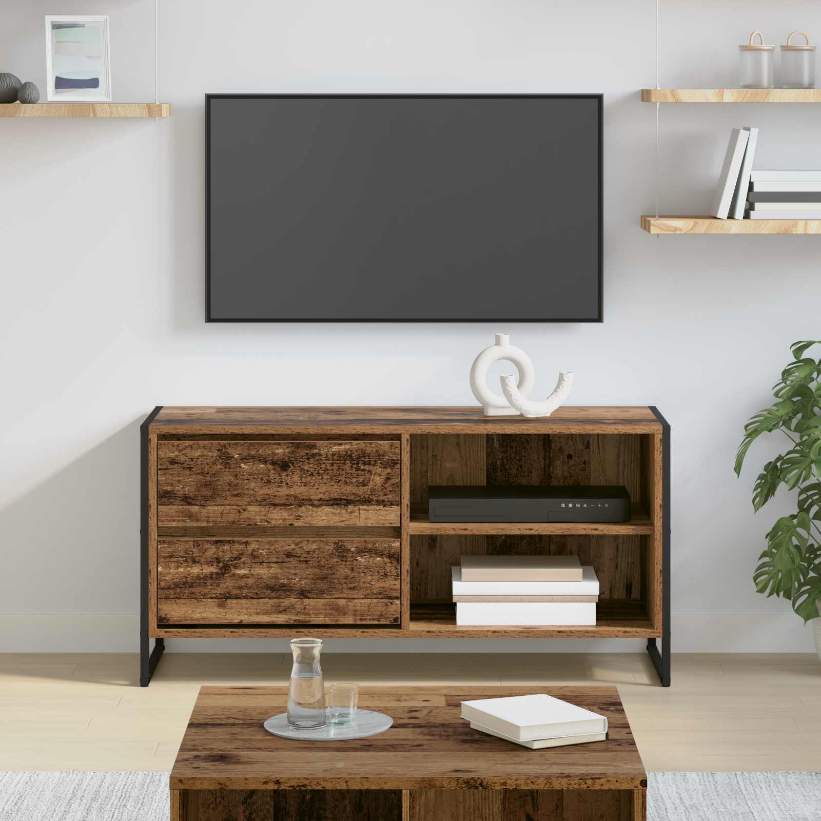 TV-Schränk Altholz 100 x 36 x 49,5 cm Holzwerkstoff