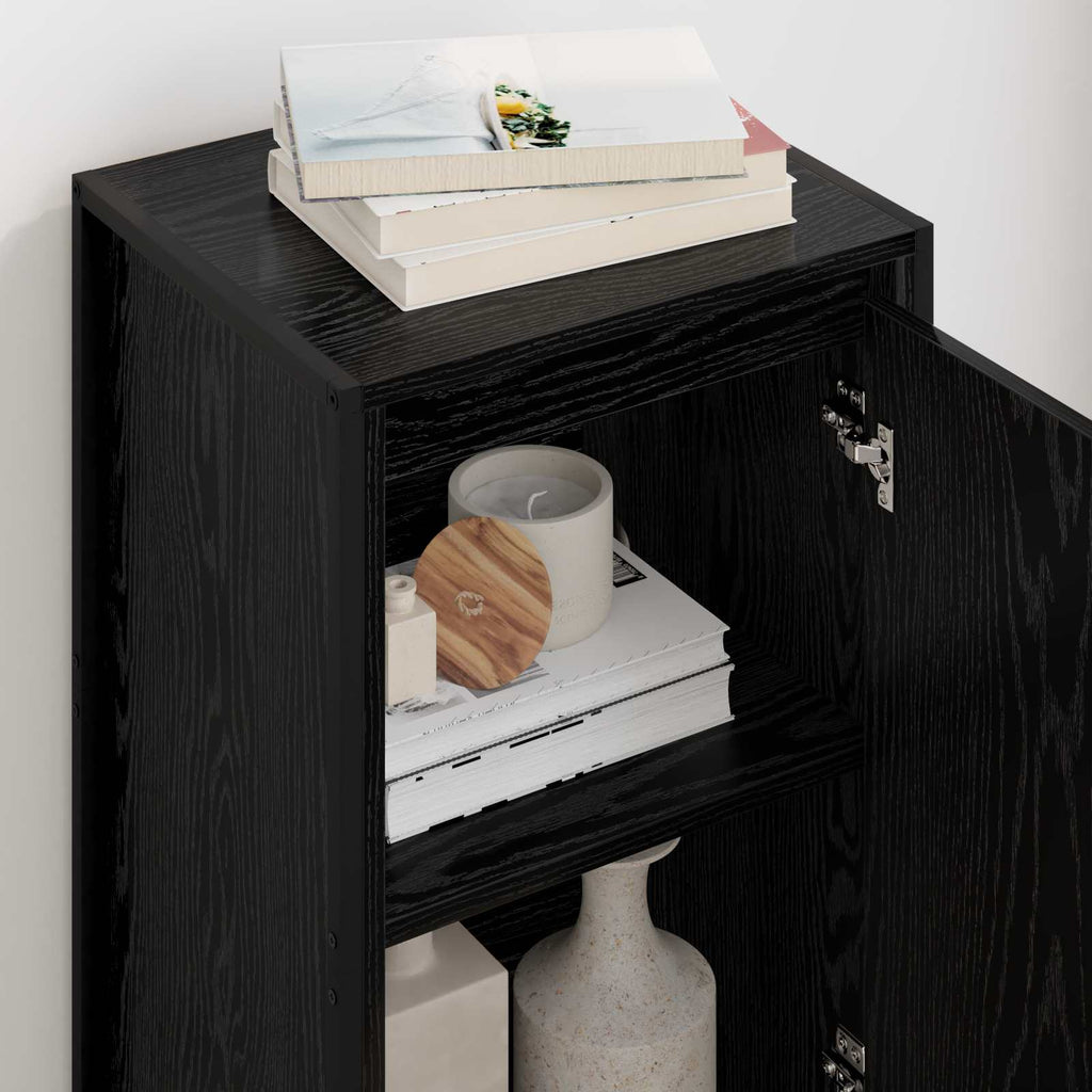 Sideboard Schwarz Eichen-Optik 43 x 36 x 75,5 cm Holzwerkstoff