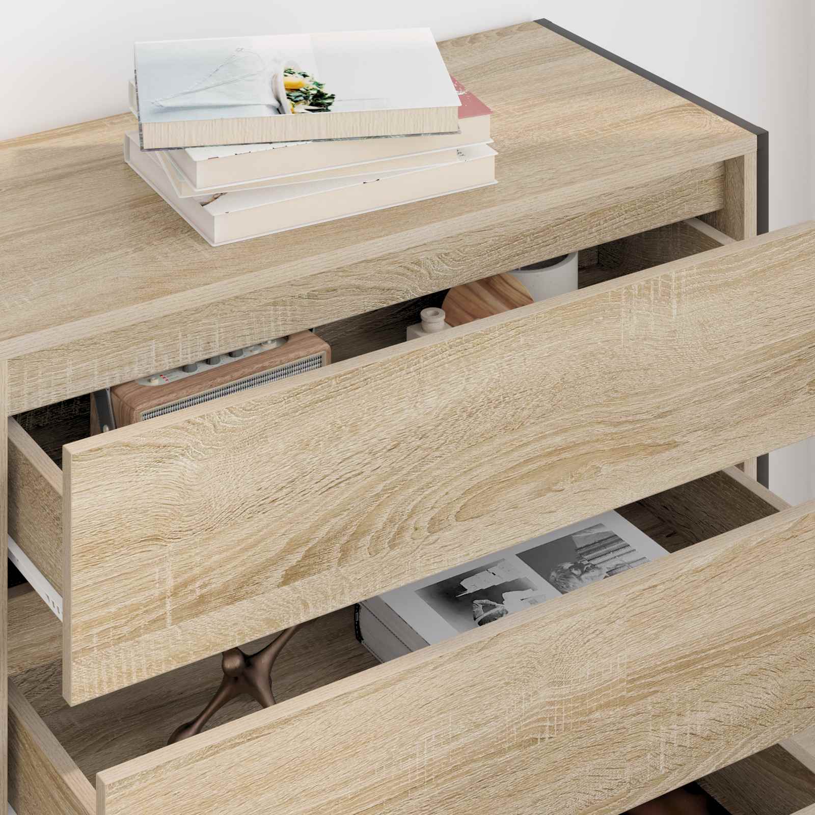 Sideboard mit Schubladen Sonoma 79 x 36 x 75.5 cm Holzwerkstoff
