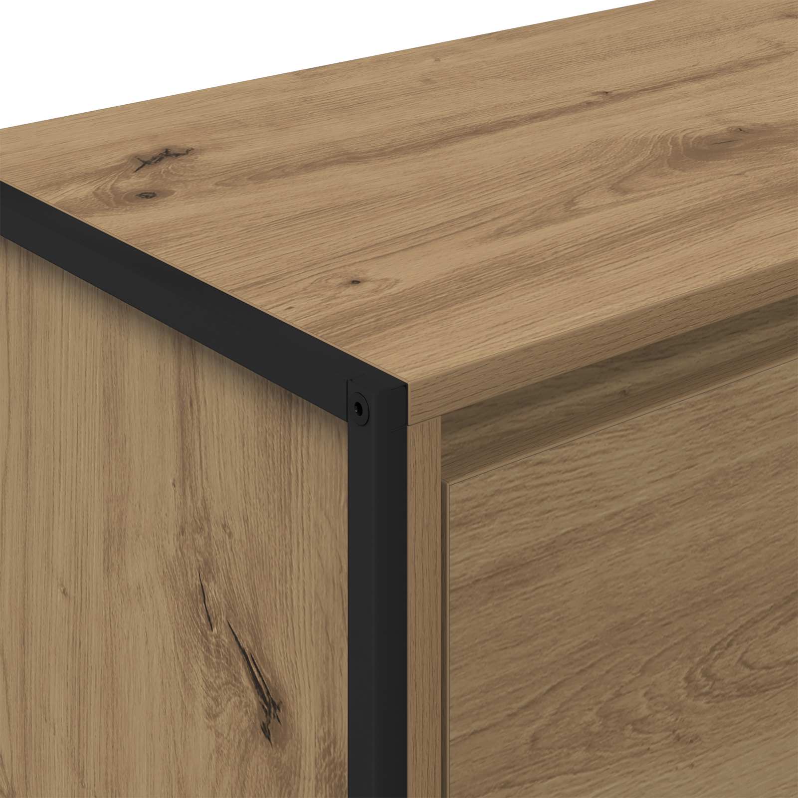 Seitenschrank Kunsthandwerk Eiche 79 x 36 x 75 cm Holzwerkstoff