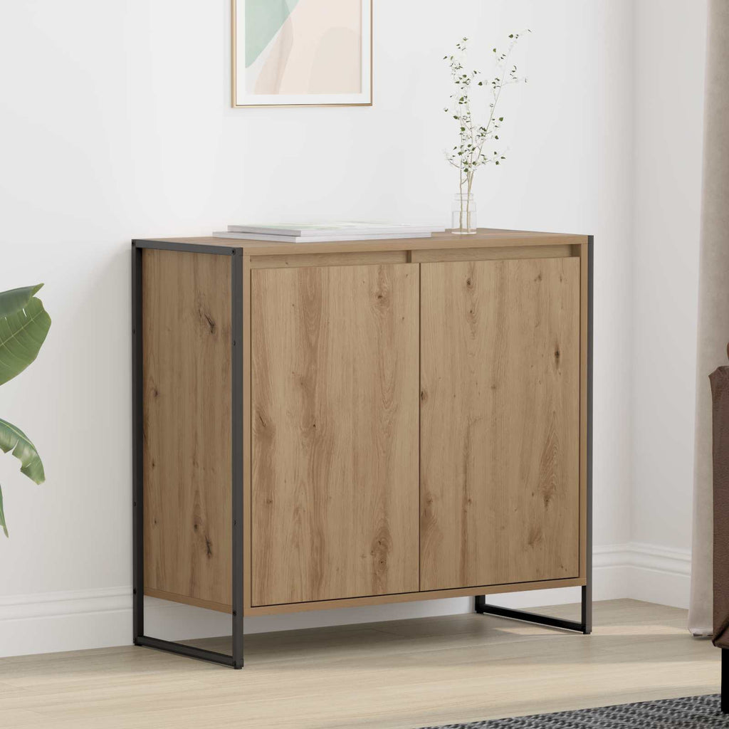 Seitenschrank Kunsthandwerk Eiche 79 x 36 x 75 cm Holzwerkstoff