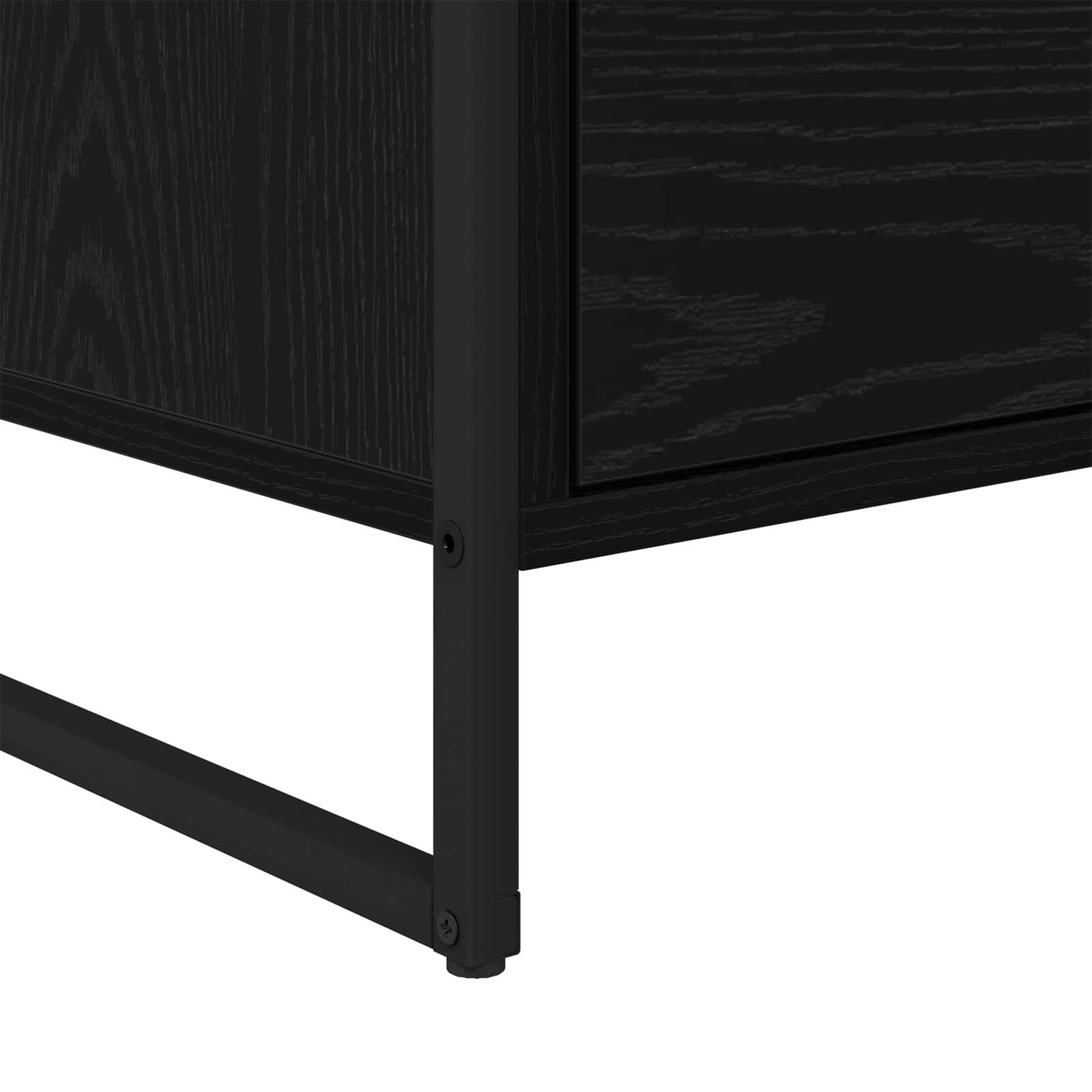 Seitenschrank Schwarz Eichen-Optik 96,5 x 30 x 75 cm