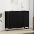 Seitenschrank Schwarz Eichen-Optik 96,5 x 30 x 75 cm