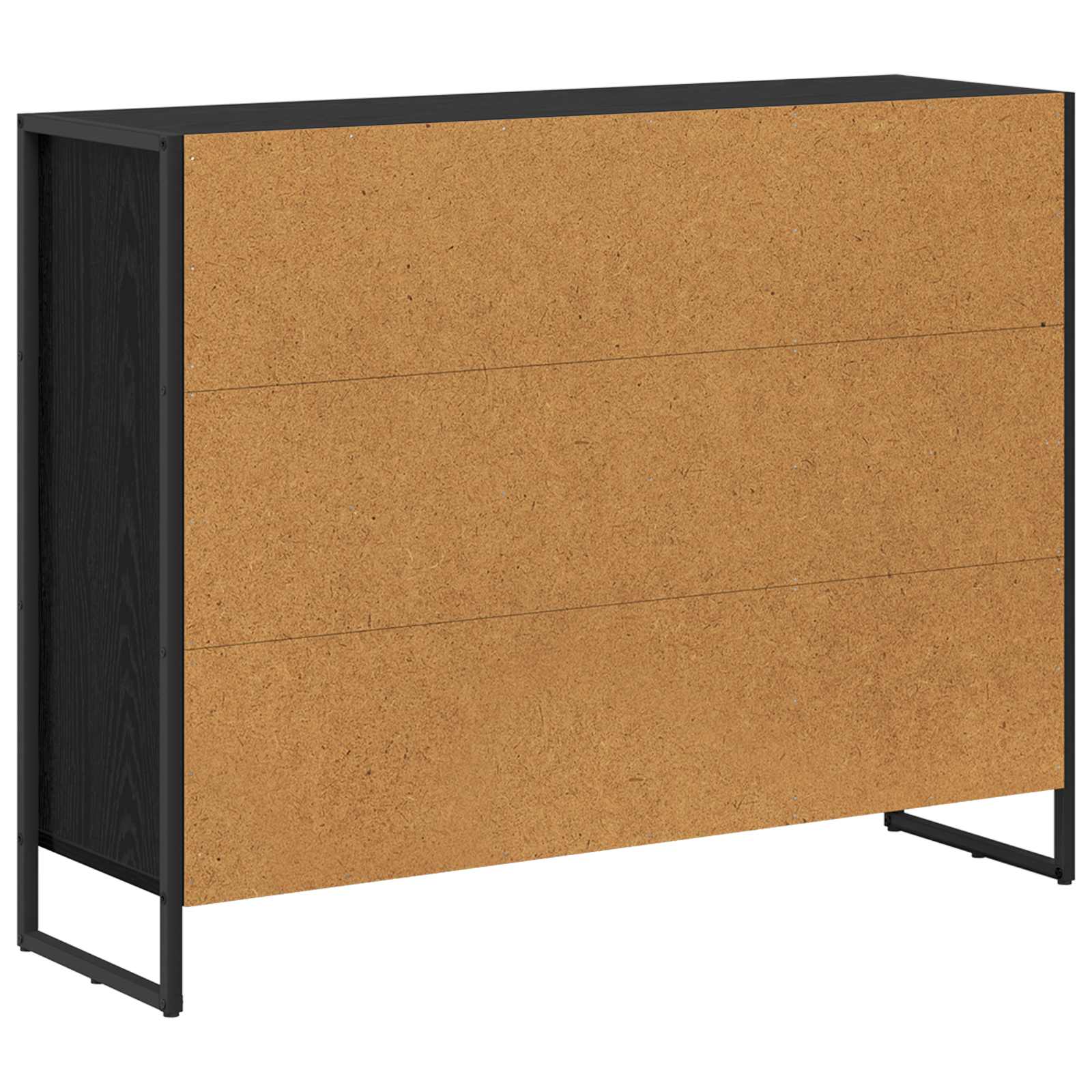 Seitenschrank Schwarz Eichen-Optik 96,5 x 30 x 75 cm