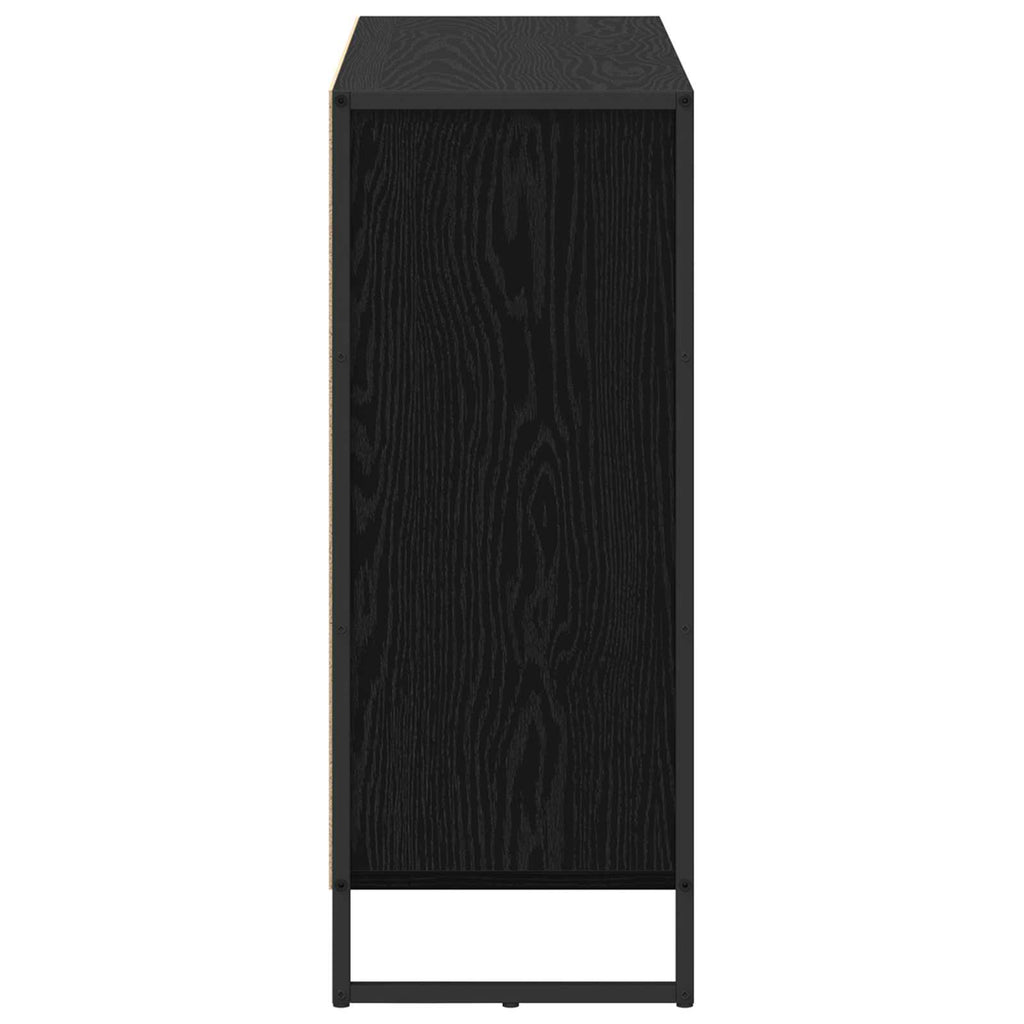 Seitenschrank Schwarz Eichen-Optik 96,5 x 30 x 75 cm