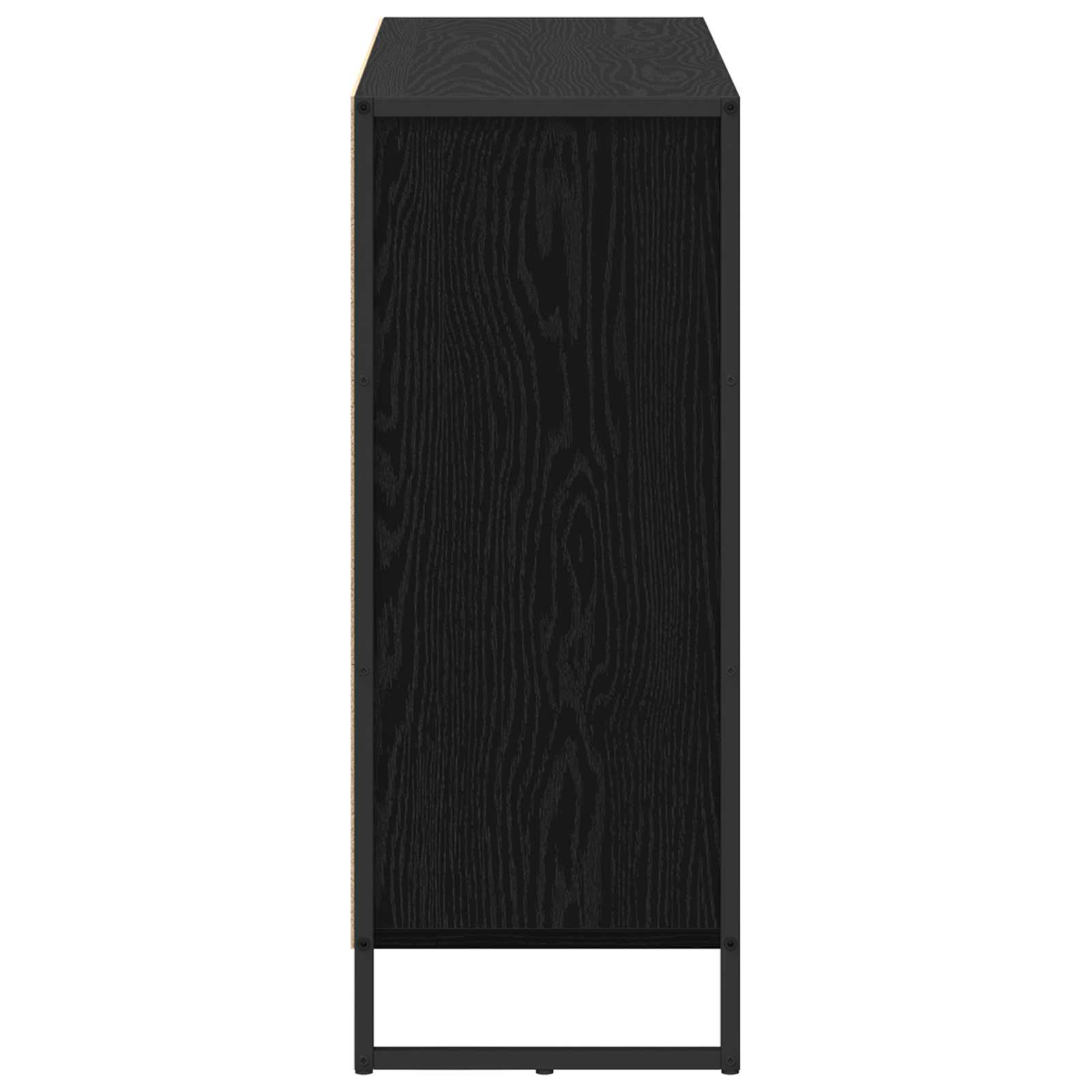 Seitenschrank Schwarz Eichen-Optik 96,5 x 30 x 75 cm