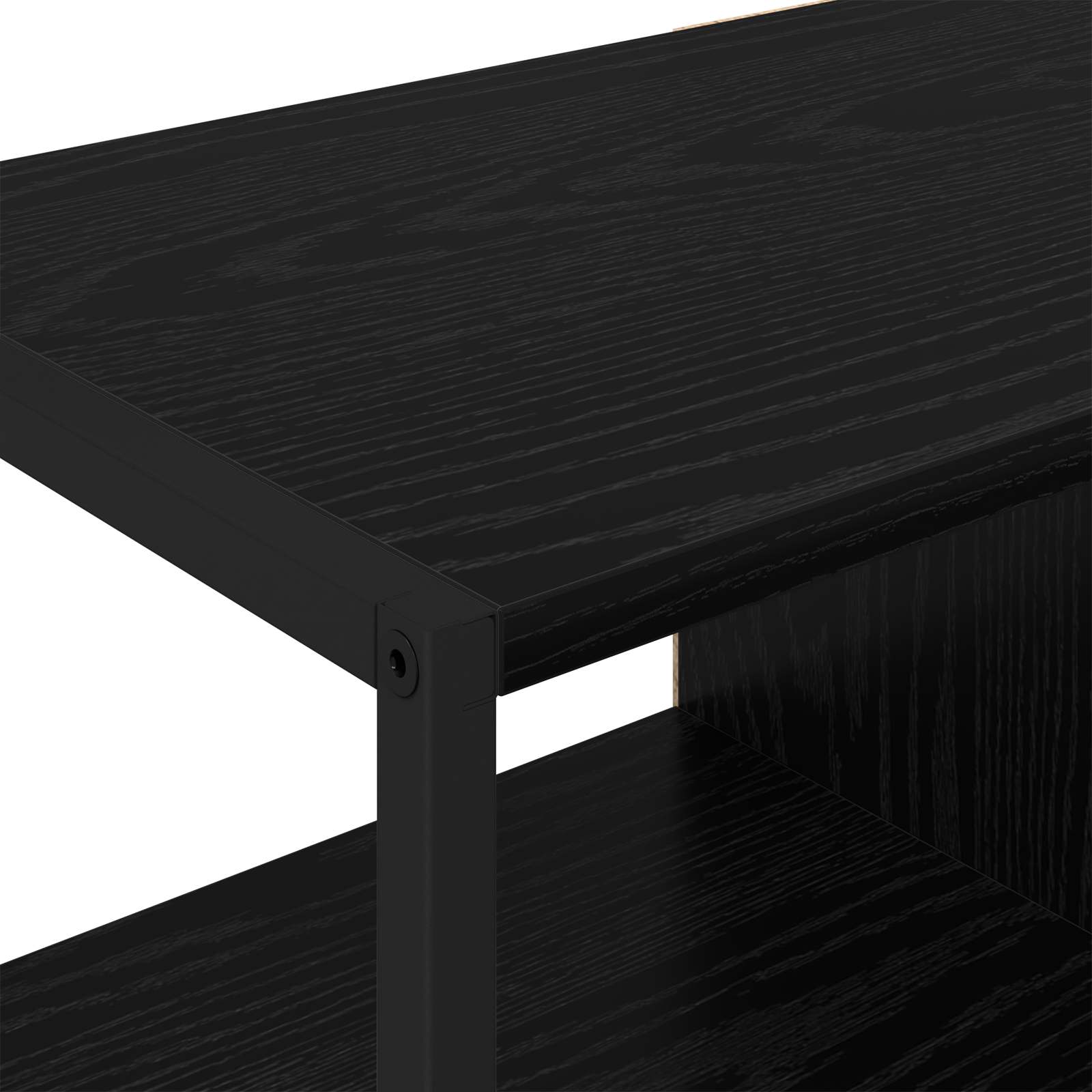 Seitenschrank Schwarz Eichen-Optik 96,5 x 30 x 75 cm