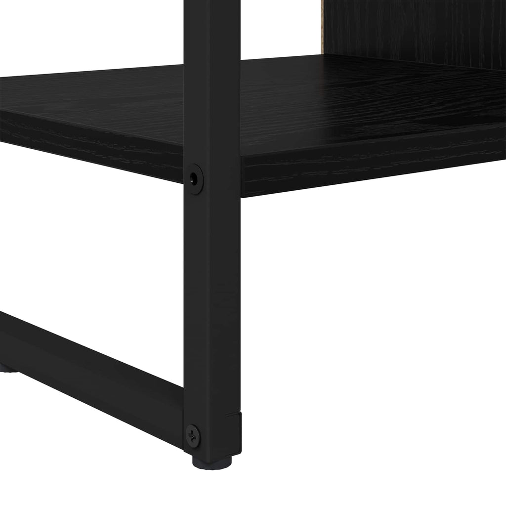 Seitenschrank Schwarz Eichen-Optik 96,5 x 30 x 75 cm