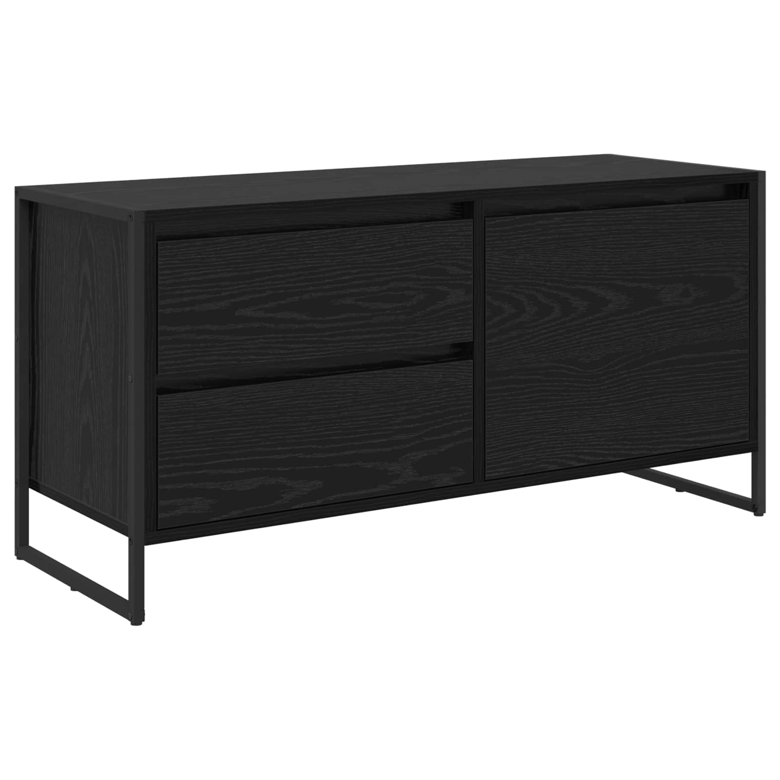 TV-Schränk Schwarz Eichen-Optik 100 x 36 x 49.5 cm