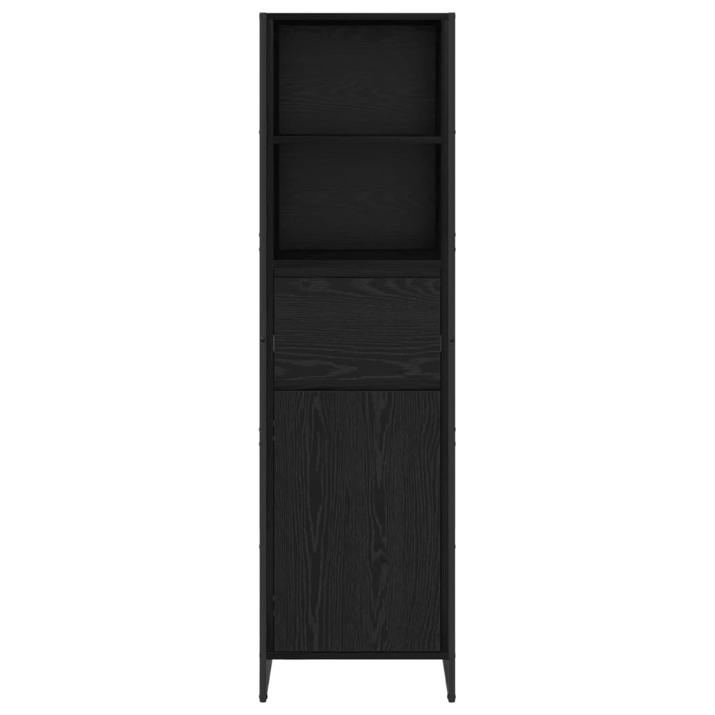 Bücherregal Schwarz Eichen-Optik 43 x 36 x 150,5 cm