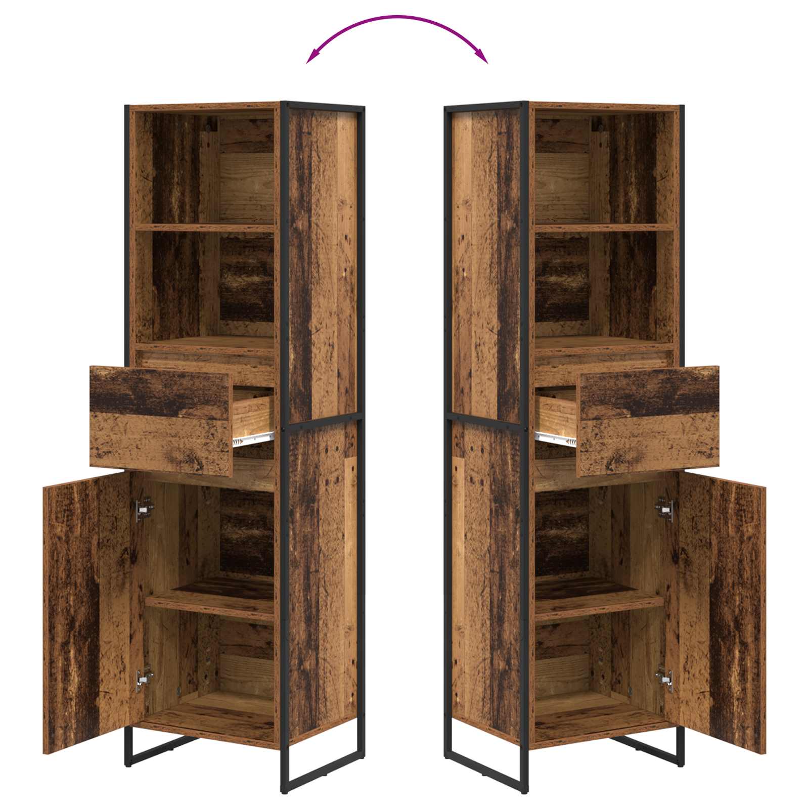 Bücherregal Altholz 43 x 36 x 150,5 cm Holzwerkstoff