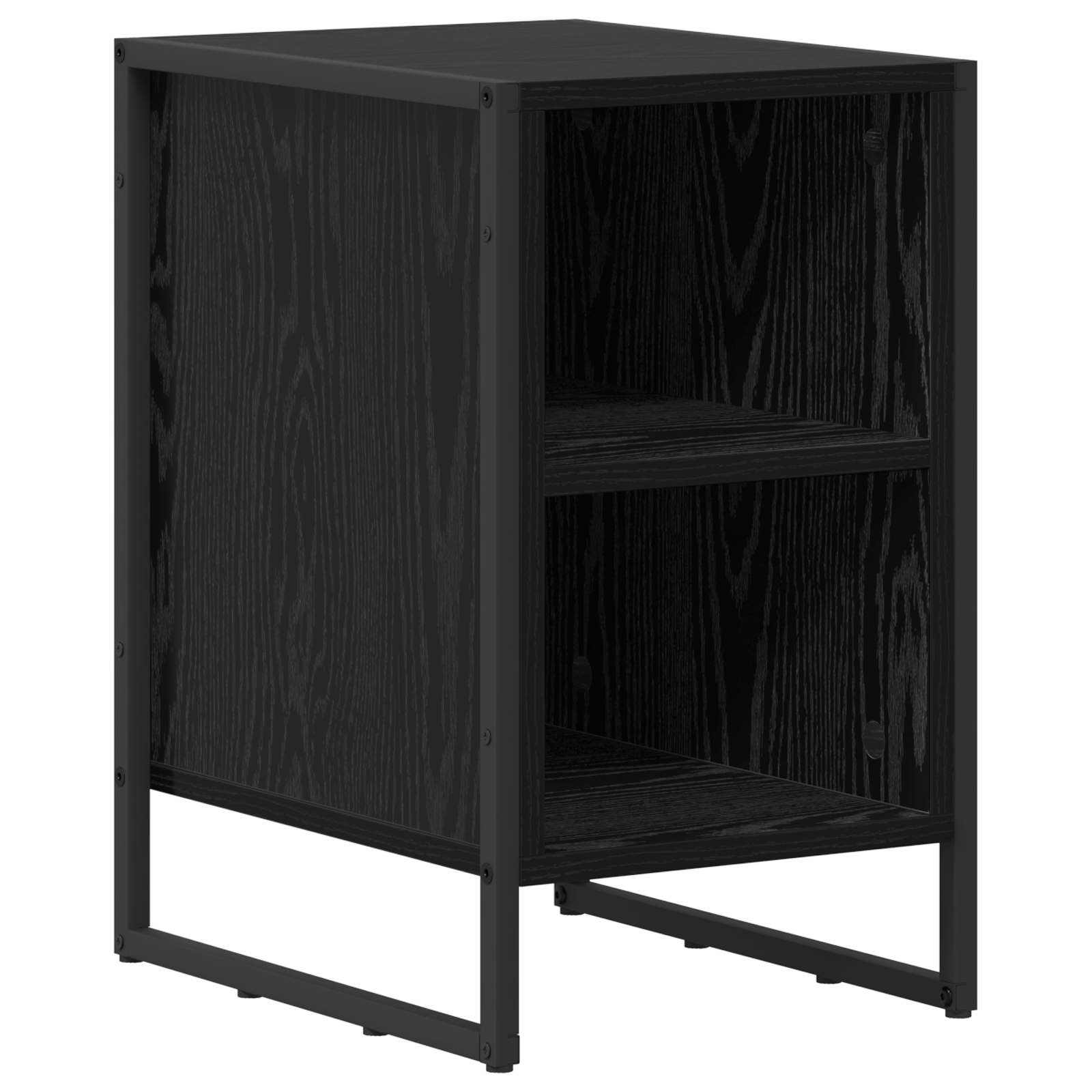 Nachttisch 2 pcs Schwarz Eichen-Optik 39,5 x 30 x 50 cm