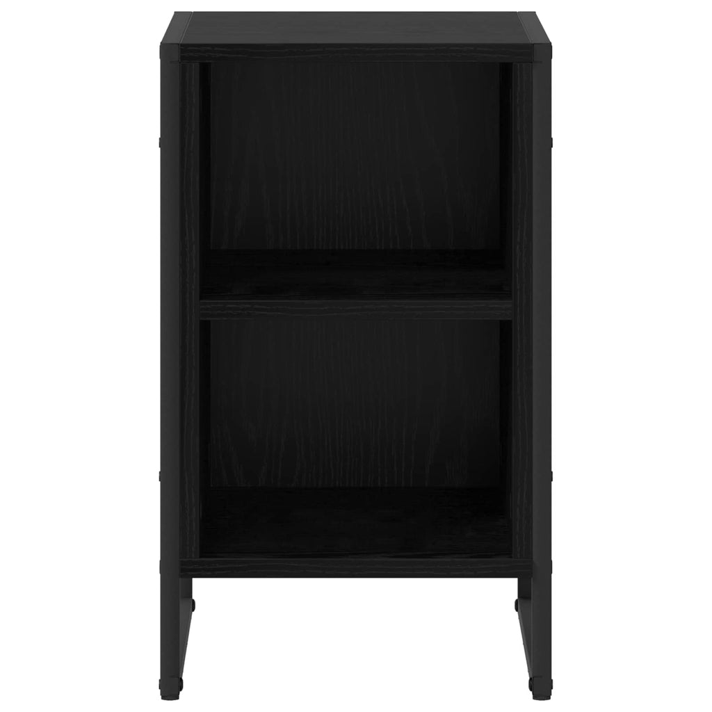Nachttisch 2 pcs Schwarz Eichen-Optik 39,5 x 30 x 50 cm