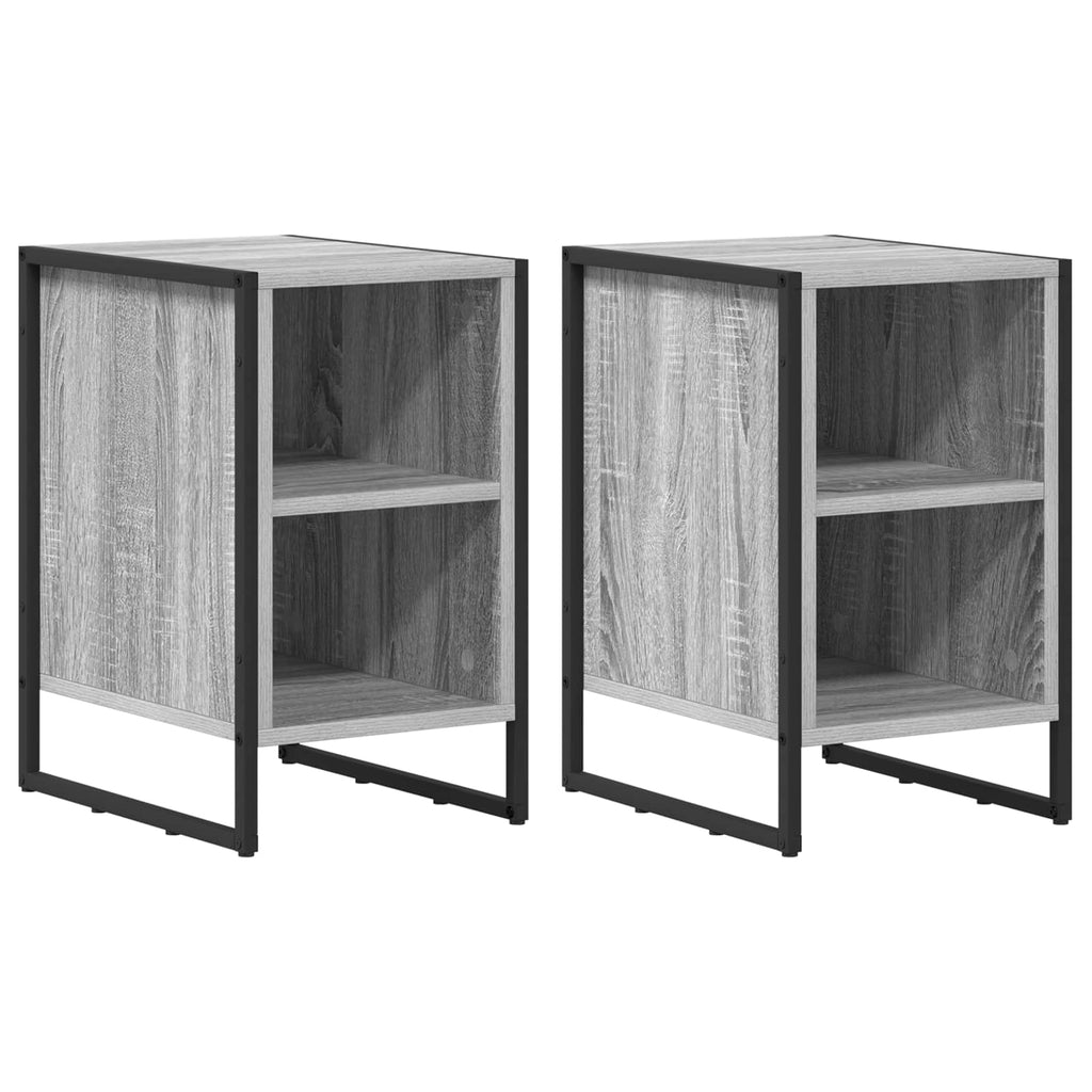 Nachttisch 2 pcs Graues Sonoma 39,5 x 30 x 50 cm Holzwerkstoff