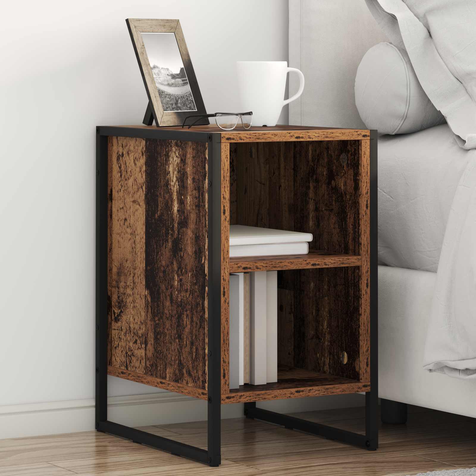 Nachttisch 2 pcs Altholz 39,5 x 30 x 50 cm Holzwerkstoff