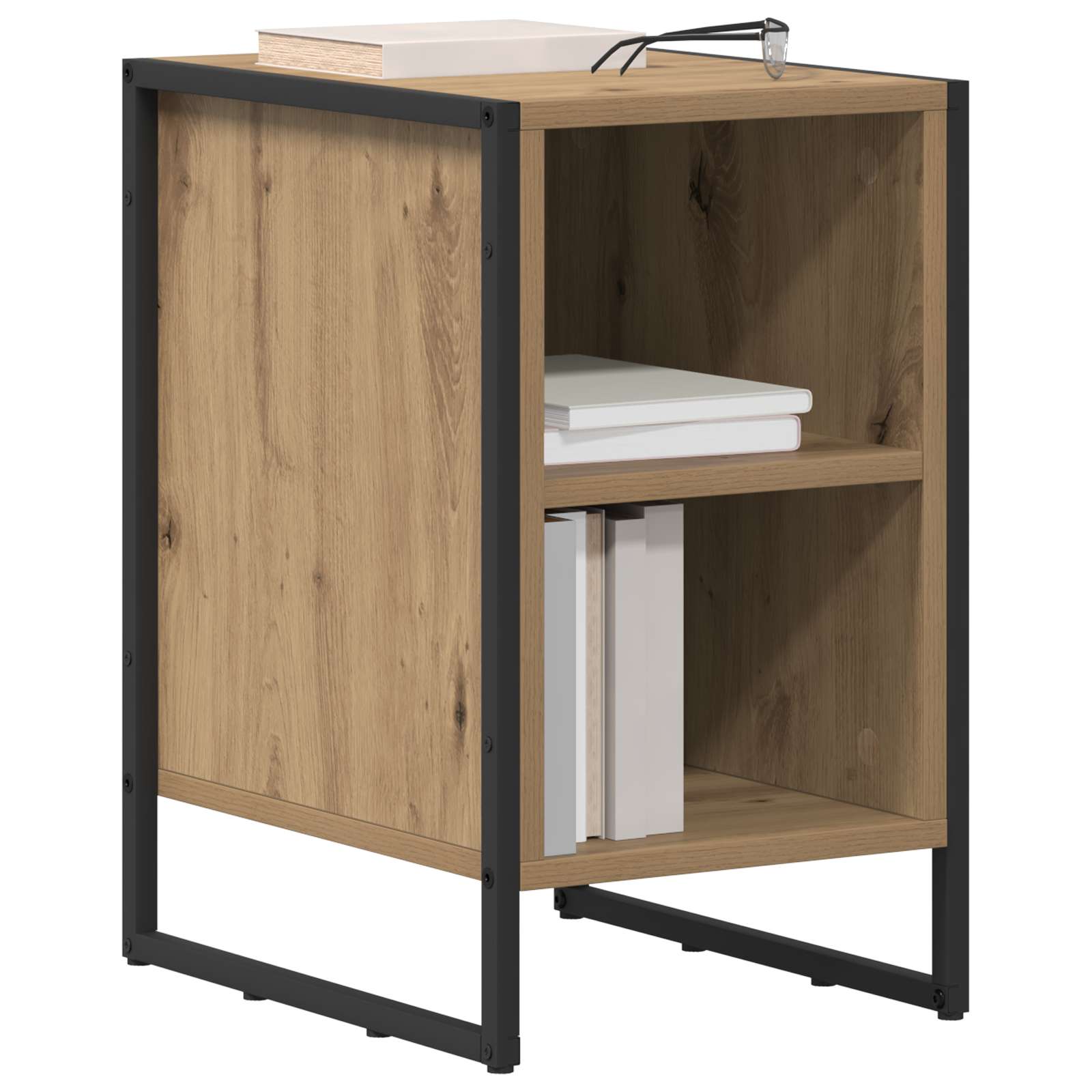Nachttisch 2 pcs Kunsthandwerk Eiche 39,5 x 30 x 50 cm