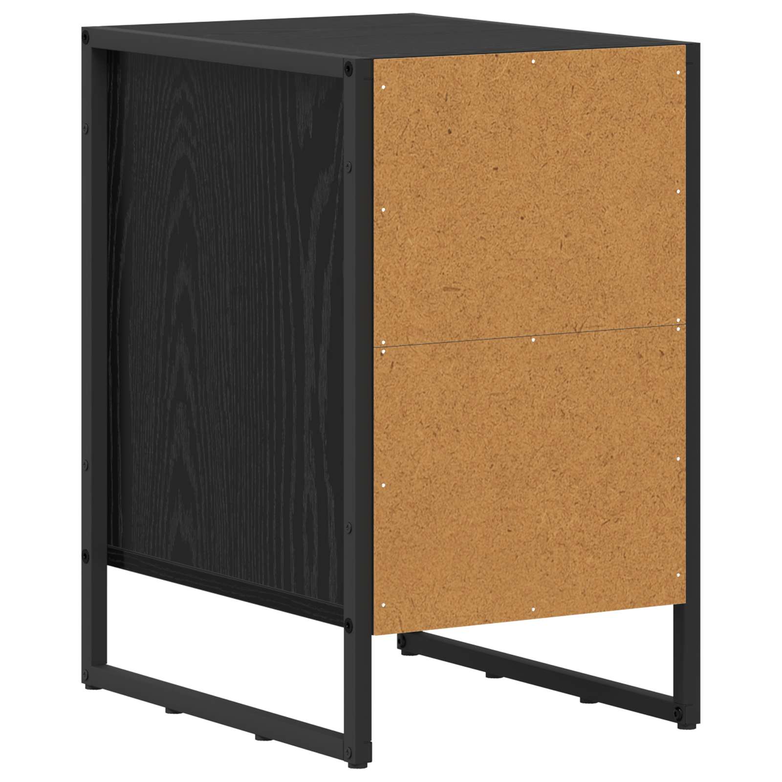 Nachttisch 2 pcs Schwarz Eichen-Optik 39,5 x 30 x 50 cm