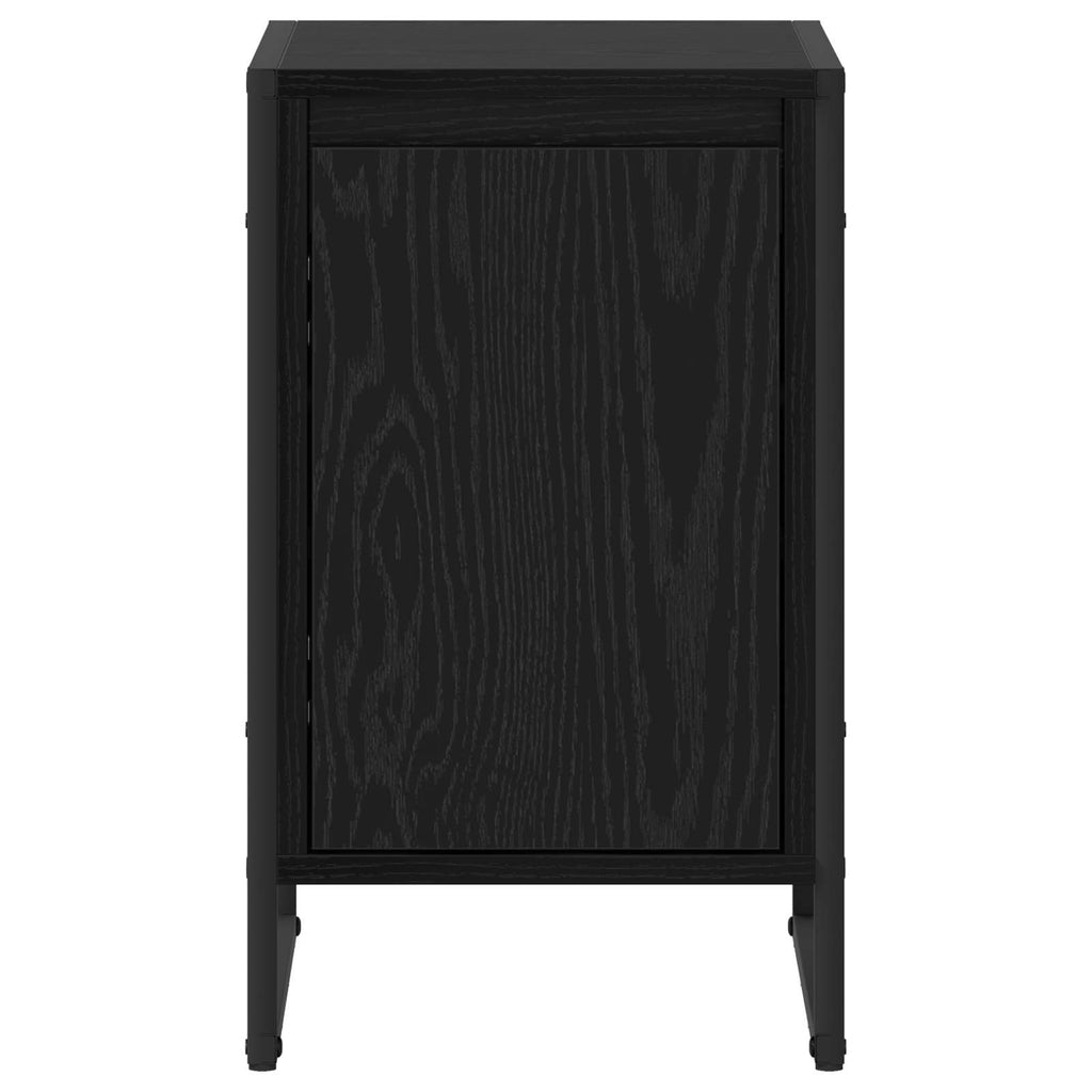 Nachttisch 2 pcs Schwarz Eichen-Optik 39,5 x 30 x 50 cm