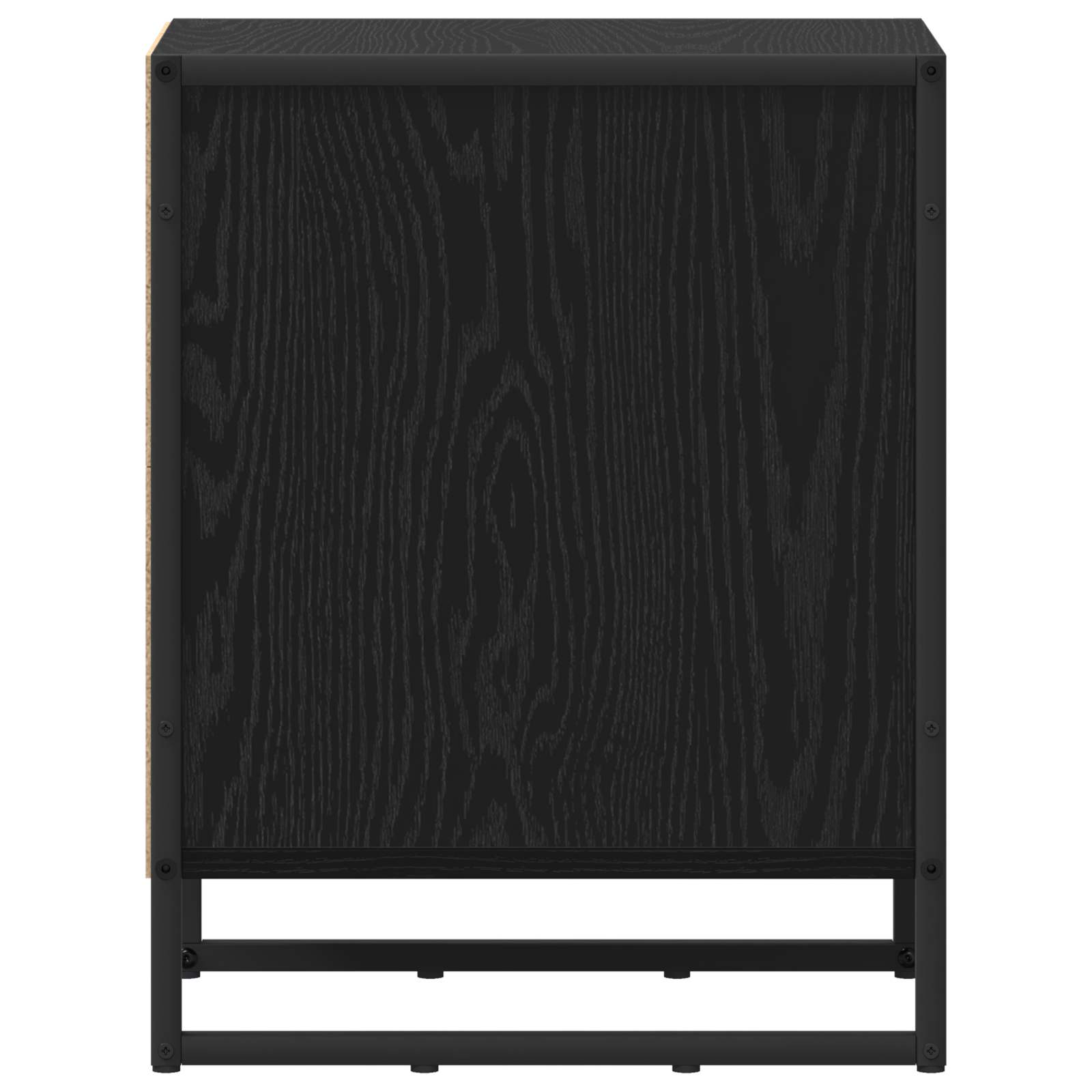 Nachttisch 2 pcs Schwarz Eichen-Optik 39,5 x 30 x 50 cm