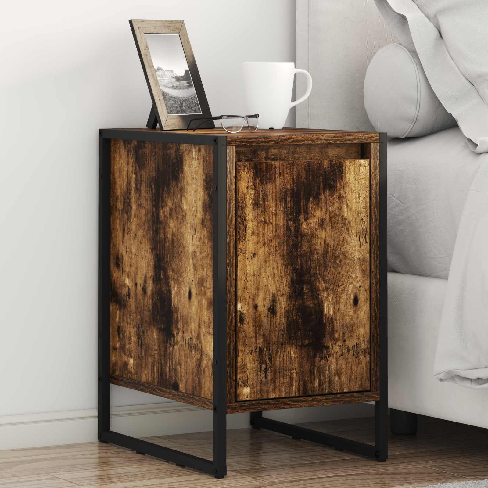 Nachttisch 2 pcs Raucharbe 39,5 x 30 x 50 cm Holzwerkstoff