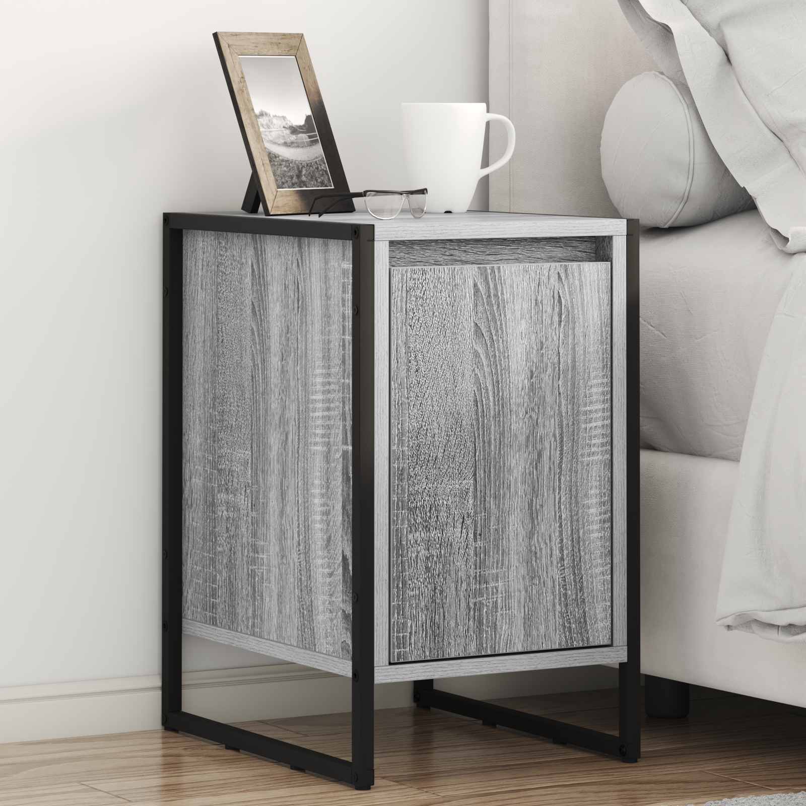 Nachttisch 2 pcs Graues Sonoma 39,5 x 30 x 50 cm Holzwerkstoff