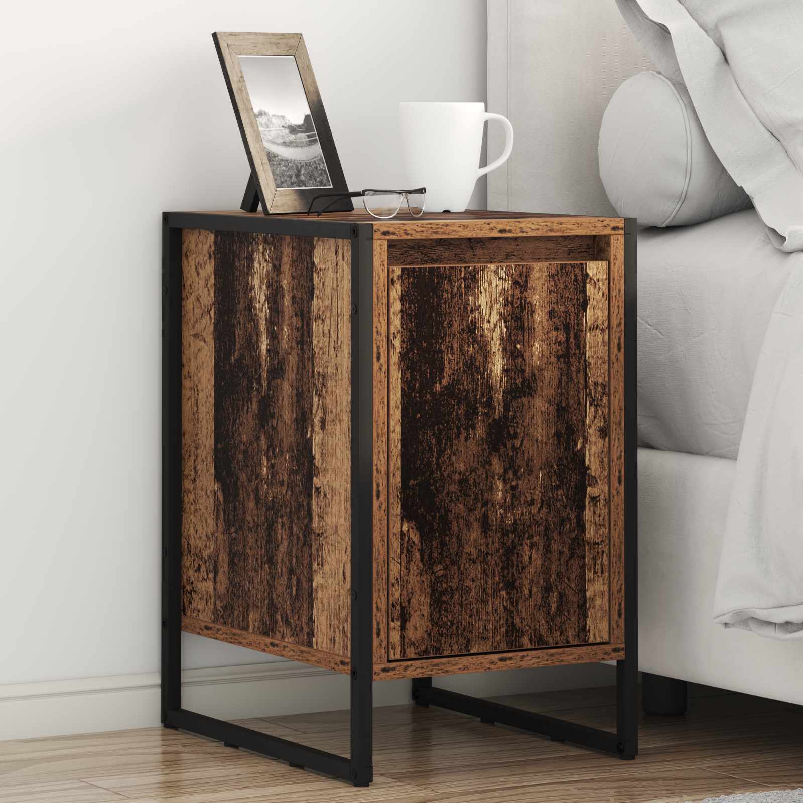 Nachttisch 2 pcs Altholz 39,5 x 30 x 50 cm Holzwerkstoff