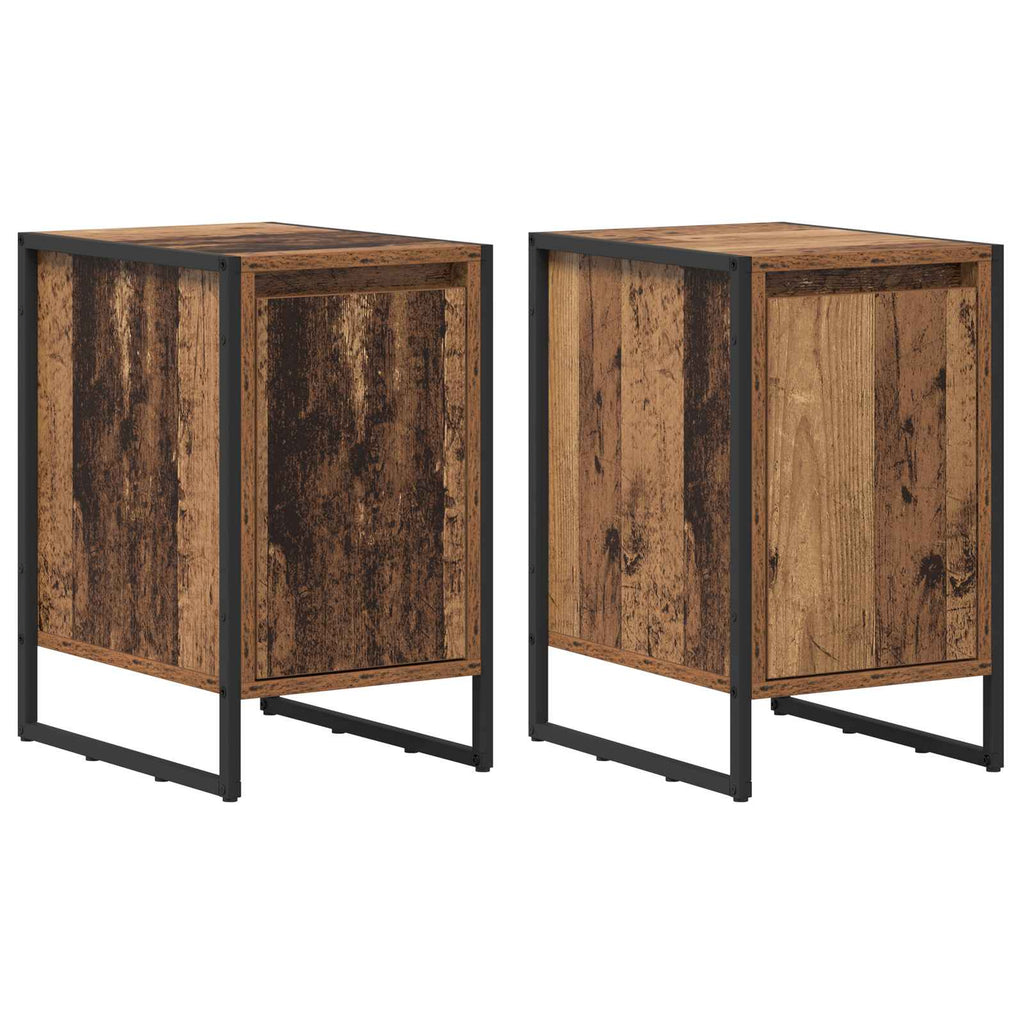 Nachttisch 2 pcs Altholz 39,5 x 30 x 50 cm Holzwerkstoff