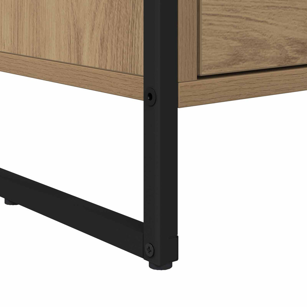 Nachttisch 2 pcs Kunsthandwerk Eiche 39,5 x 30 x 50 cm