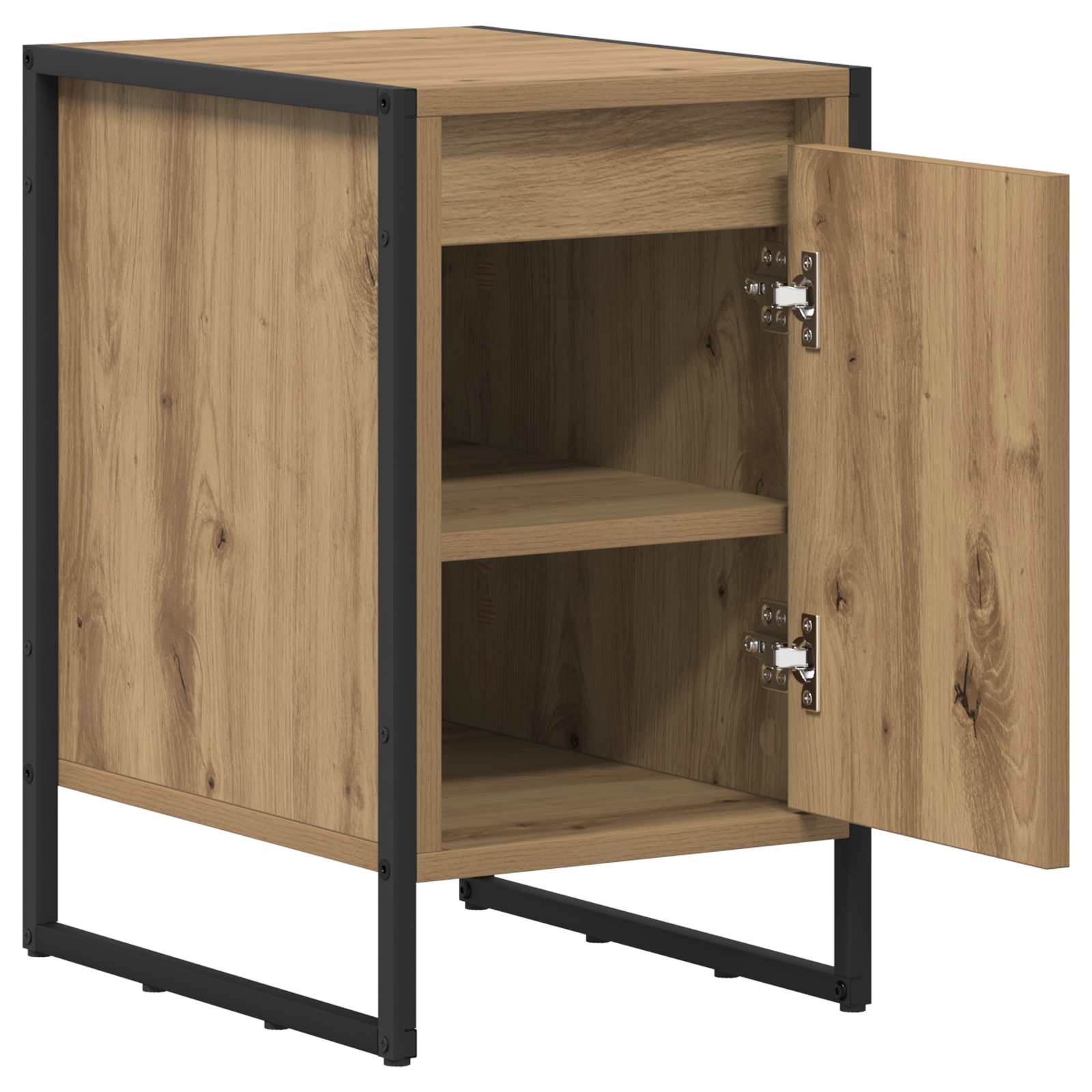Nachttisch 2 pcs Kunsthandwerk Eiche 39,5 x 30 x 50 cm