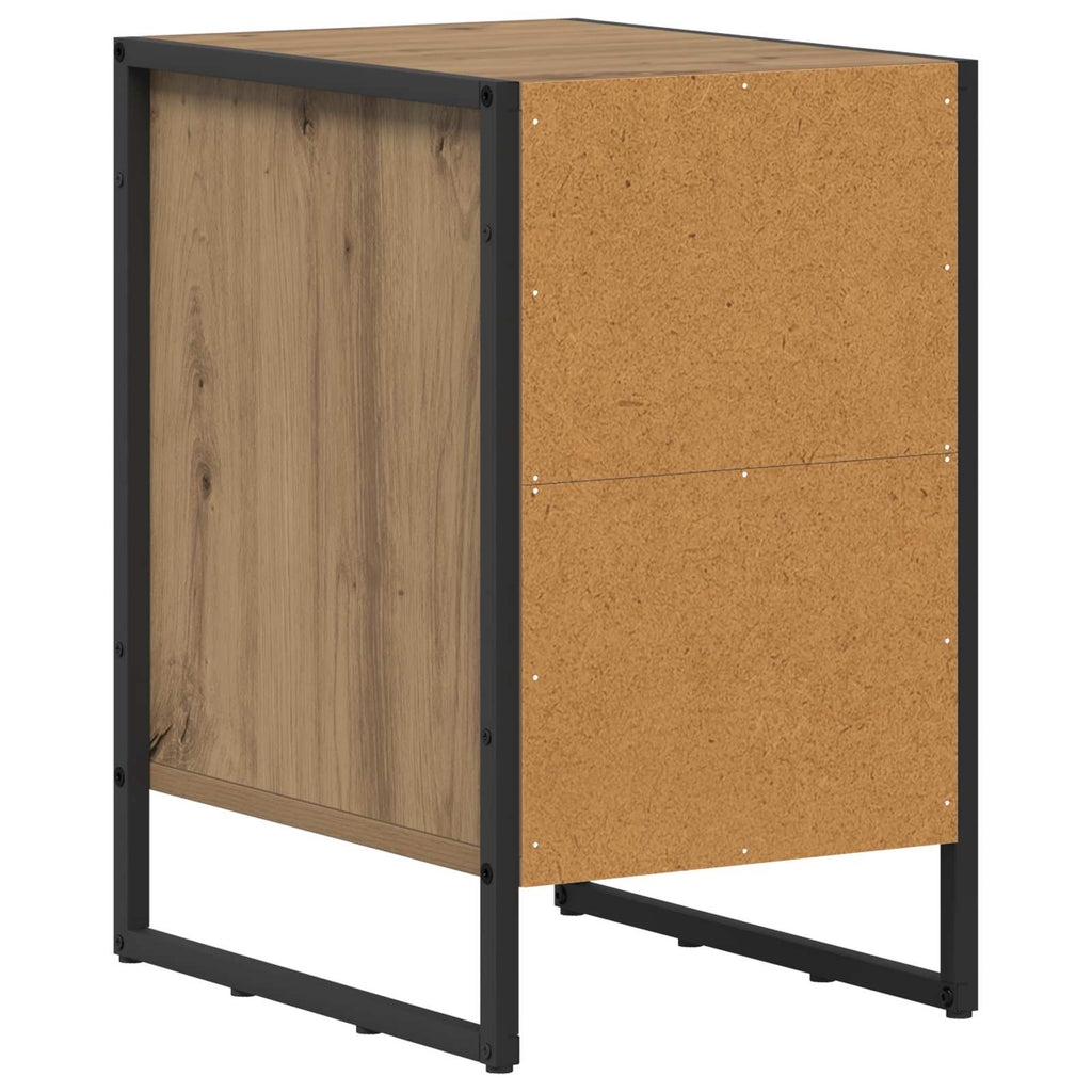 Nachttisch 2 pcs Kunsthandwerk Eiche 39,5 x 30 x 50 cm