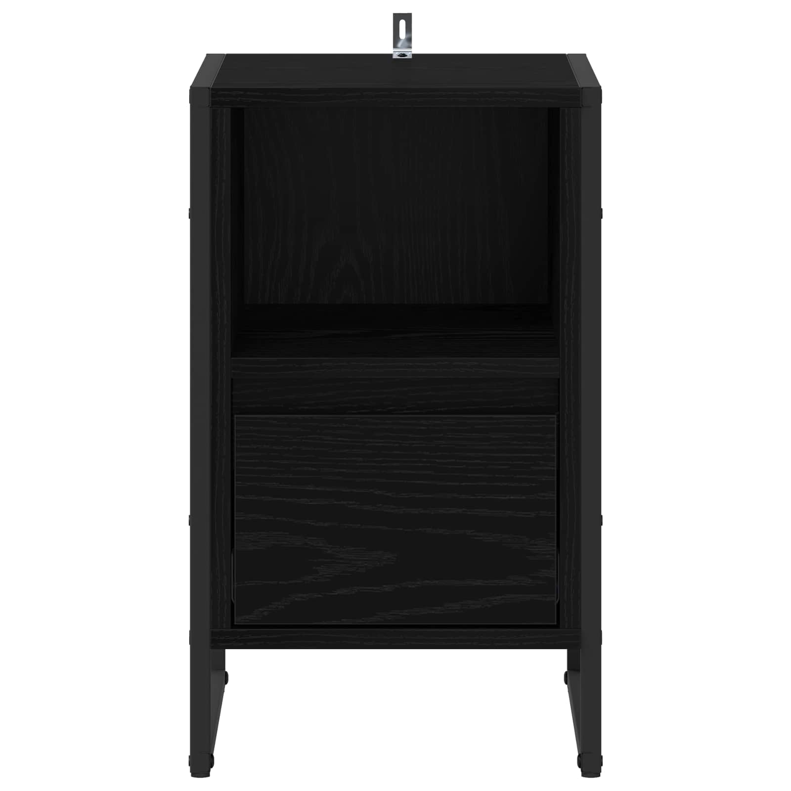 Nachttisch 2 pcs Schwarz Eichen-Optik 39,5 x 30 x 50 cm