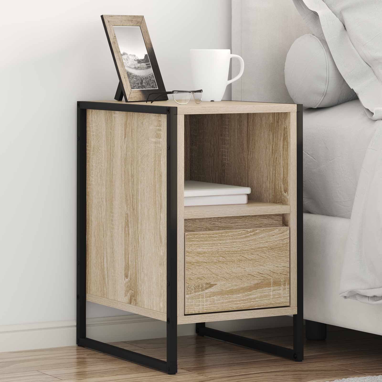 Nachttisch 2 pcs Sonoma 39,5 x 30 x 50 cm Holzwerkstoff