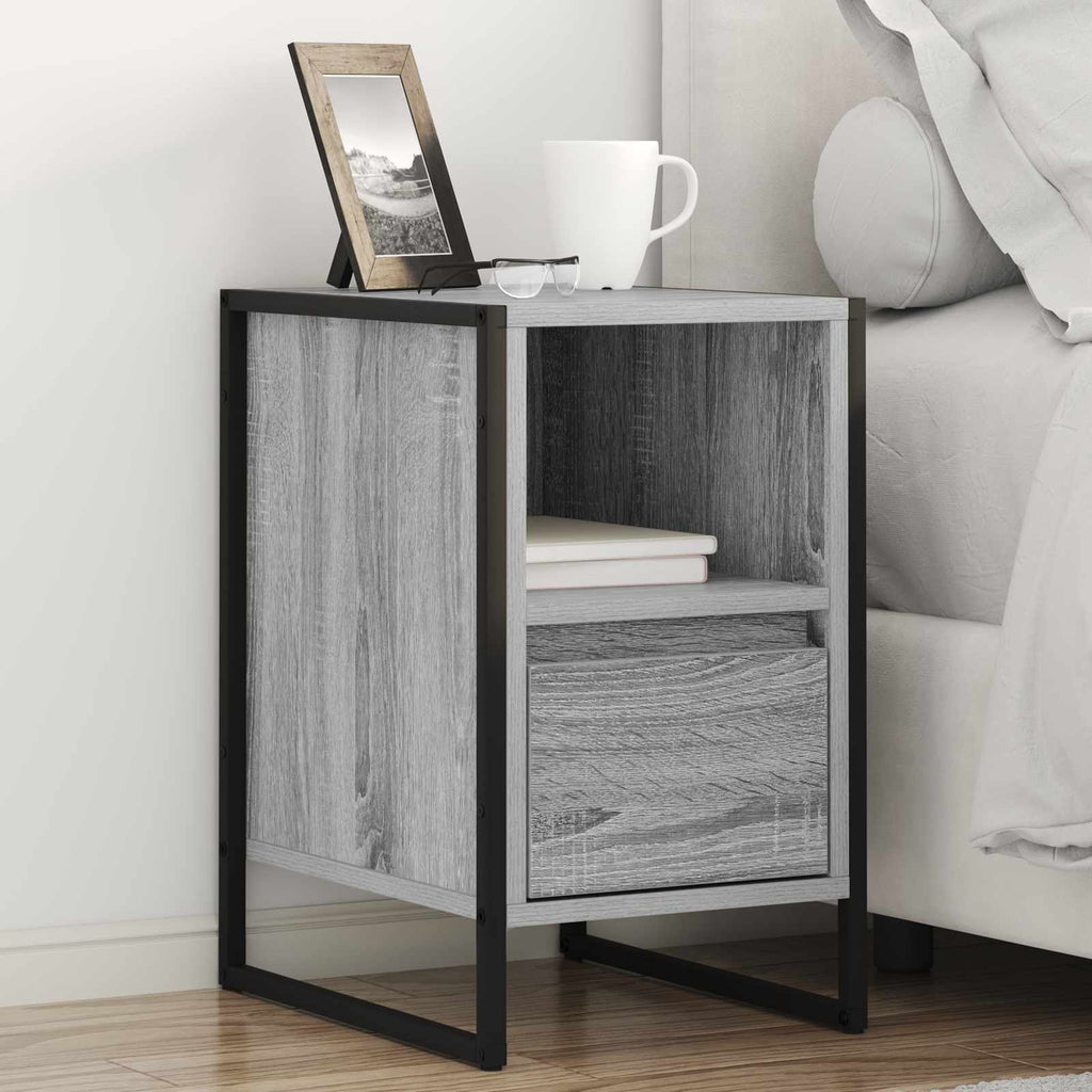 Nachttisch 2 pcs Graues Sonoma 39,5 x 30 x 50 cm Holzwerkstoff