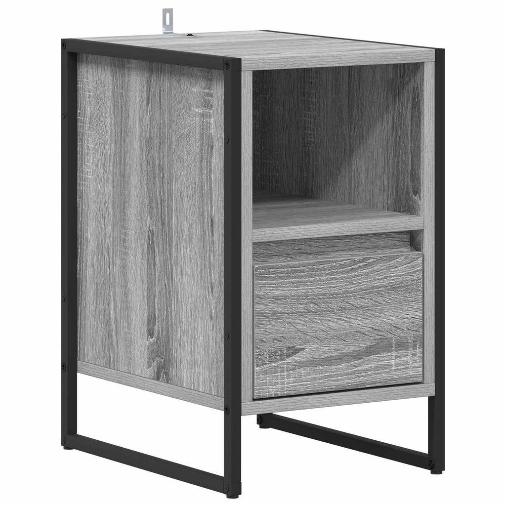 Nachttisch 2 pcs Graues Sonoma 39,5 x 30 x 50 cm Holzwerkstoff