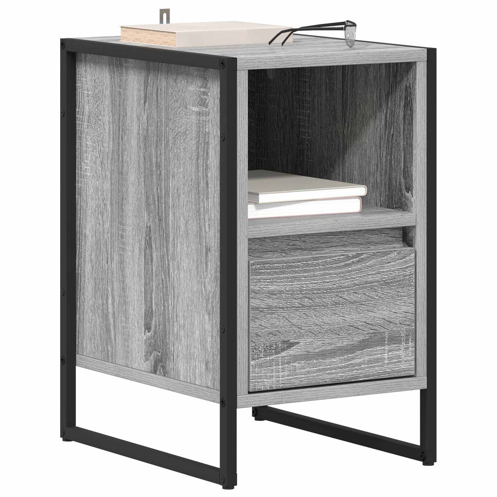 Nachttisch 2 pcs Graues Sonoma 39,5 x 30 x 50 cm Holzwerkstoff