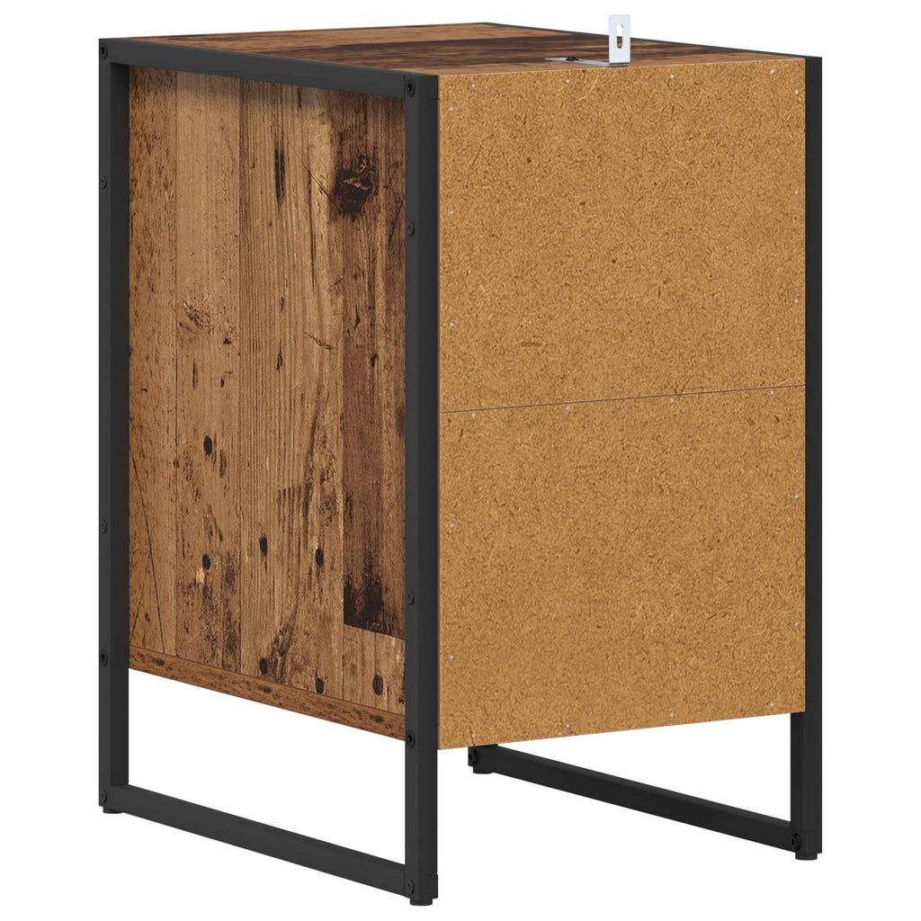 Nachttisch 2 pcs Altholz 39,5 x 30 x 50 cm Holzwerkstoff
