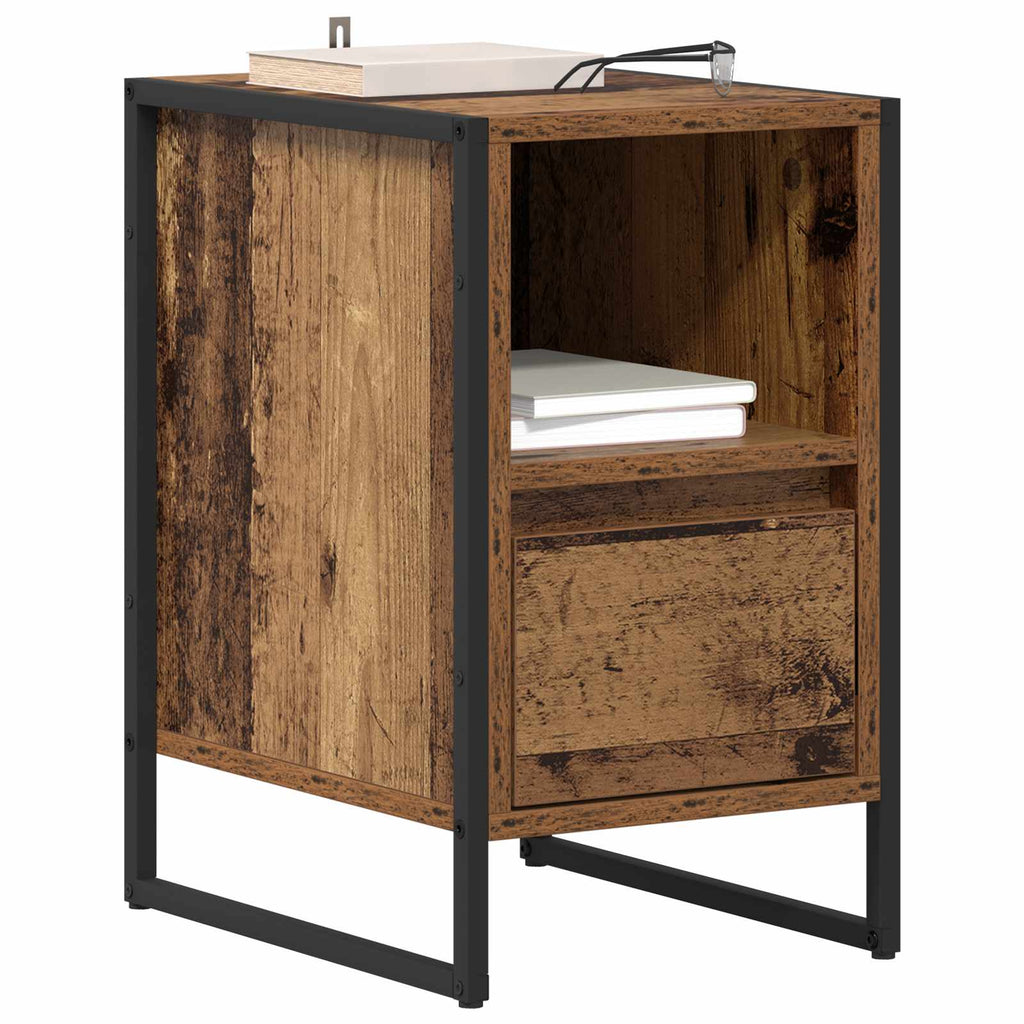 Nachttisch 2 pcs Altholz 39,5 x 30 x 50 cm Holzwerkstoff